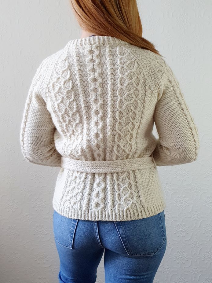 Vintage Arran Belted Cardigan - XS - Image 6