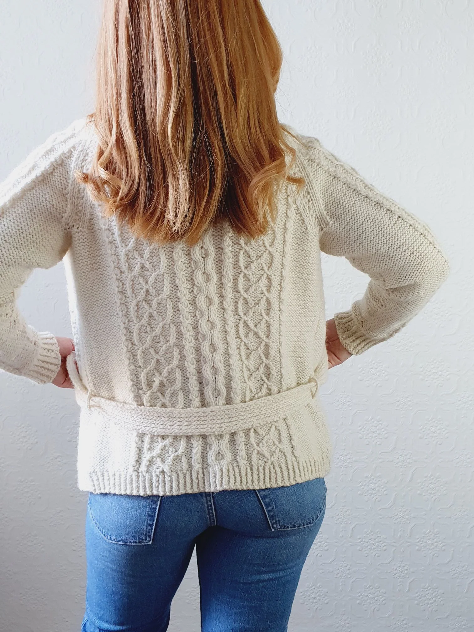 Vintage Arran Belted Cardigan - XS - Image 7