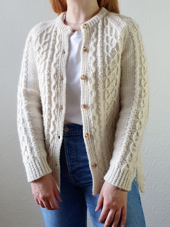 Vintage Arran Belted Cardigan - XS - Image 9