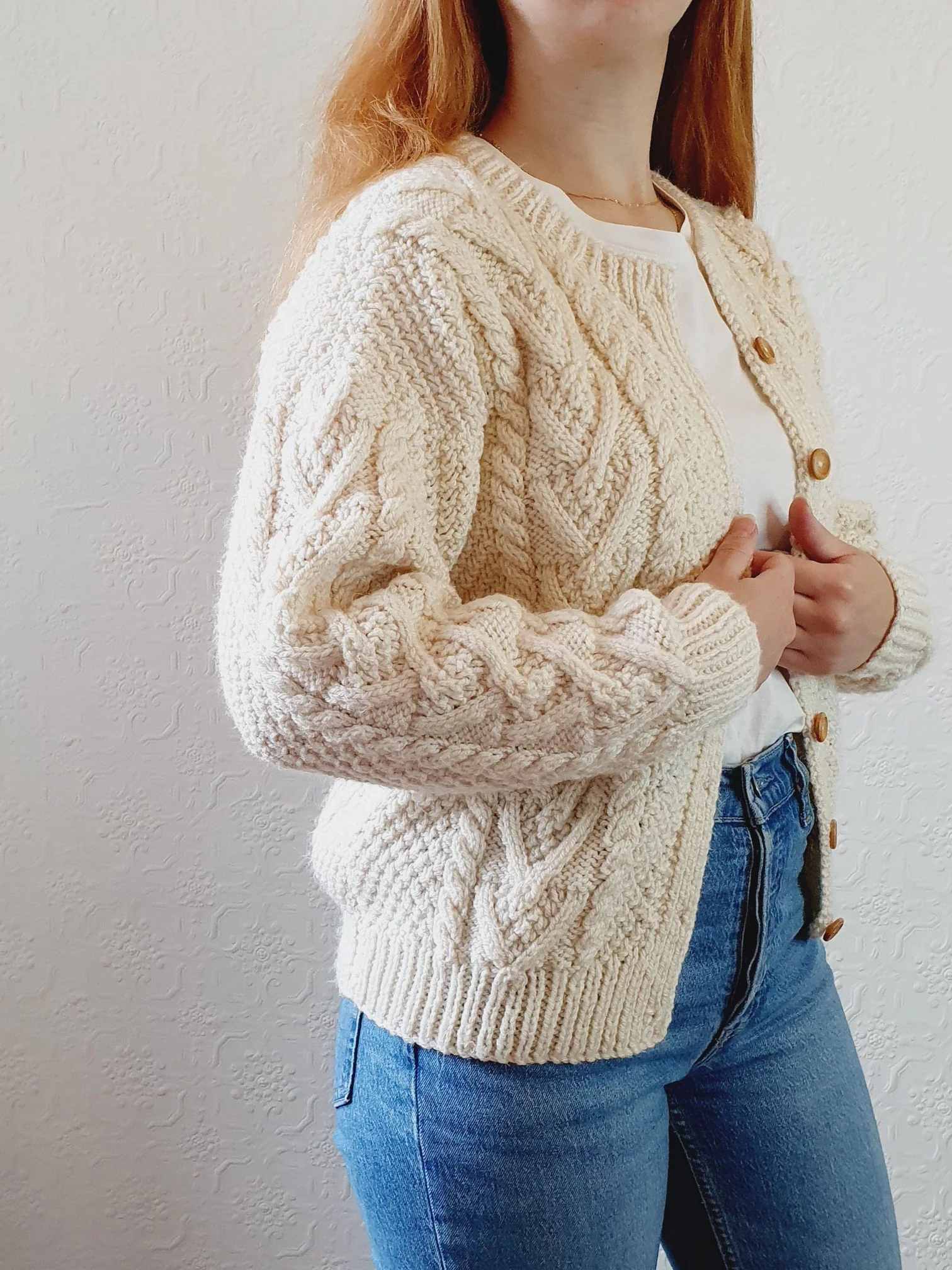 Vintage Arran Cardigan - S - Image 3