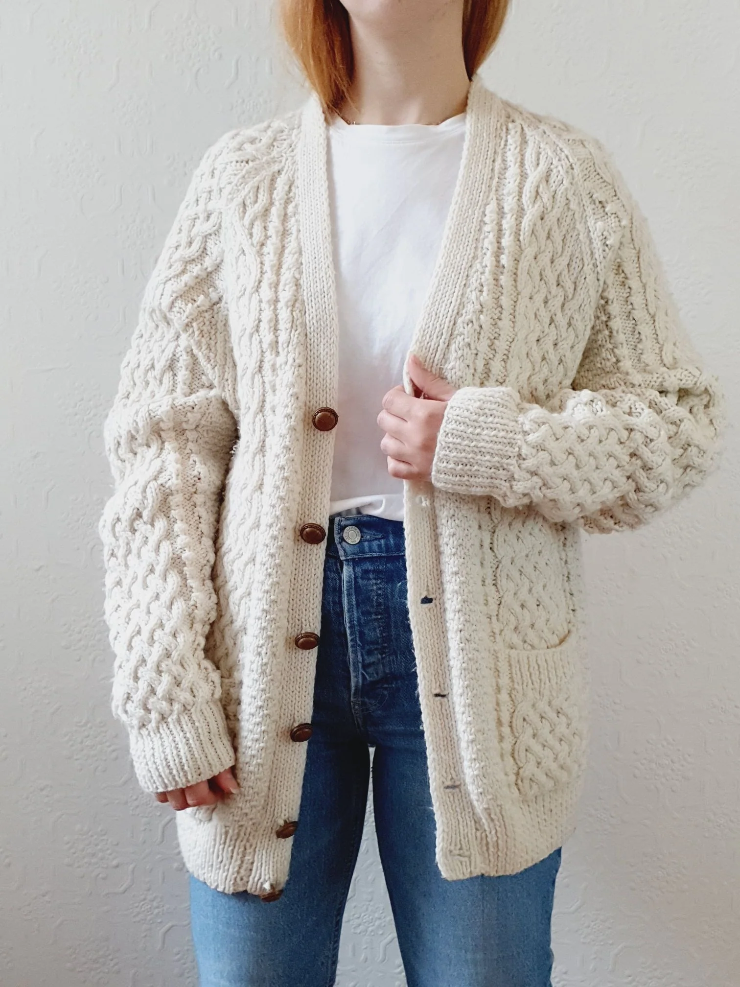 Vintage Arran Cardigan - XL