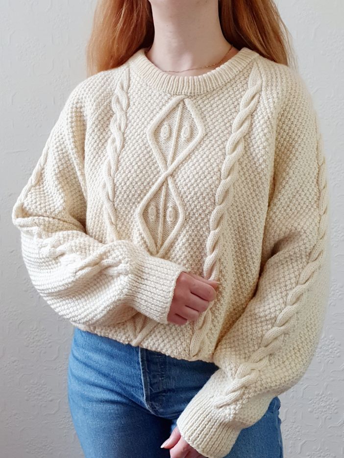 Vintage Arran Jumper - L