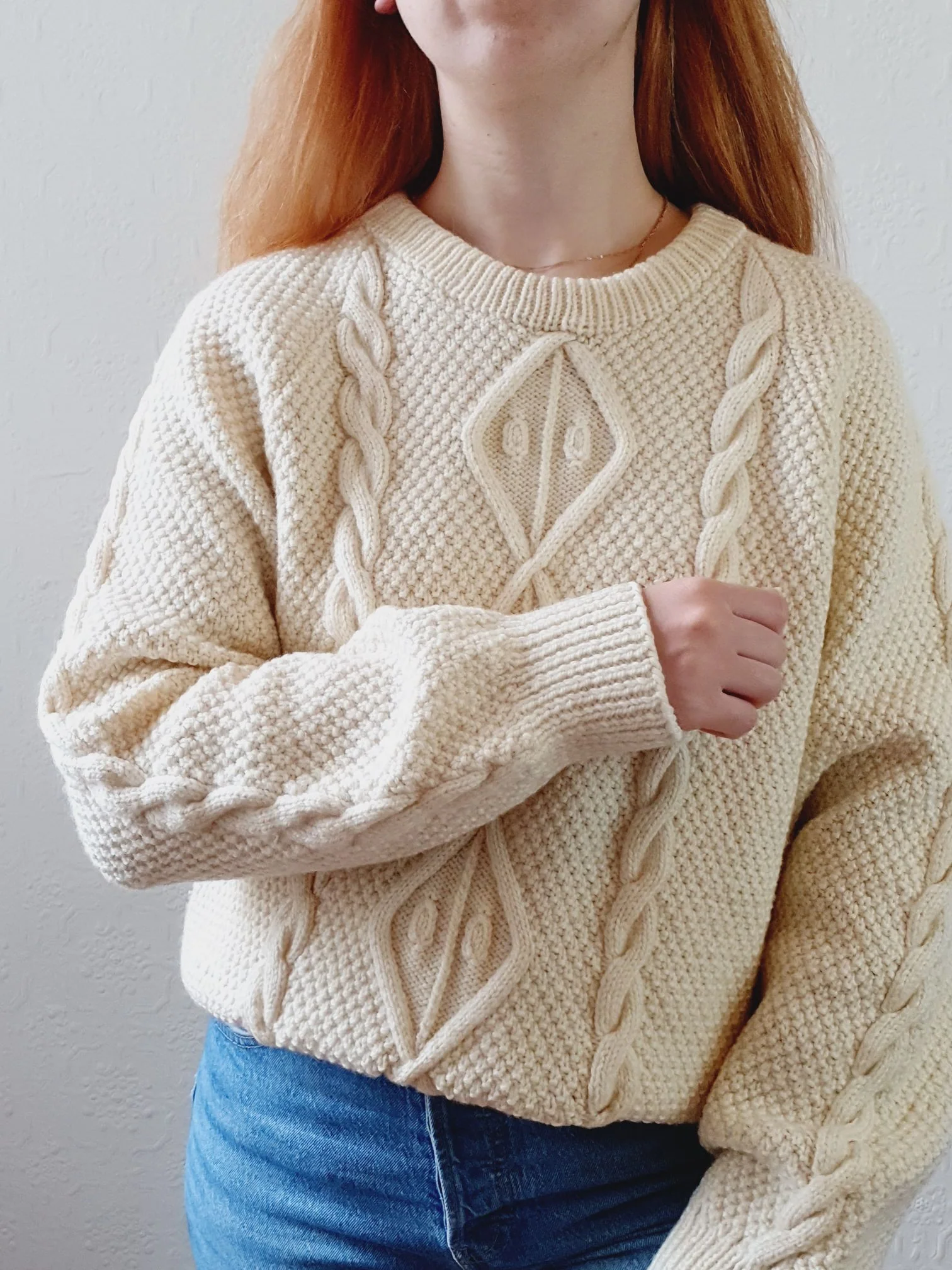 Vintage Arran Jumper - L - Image 2