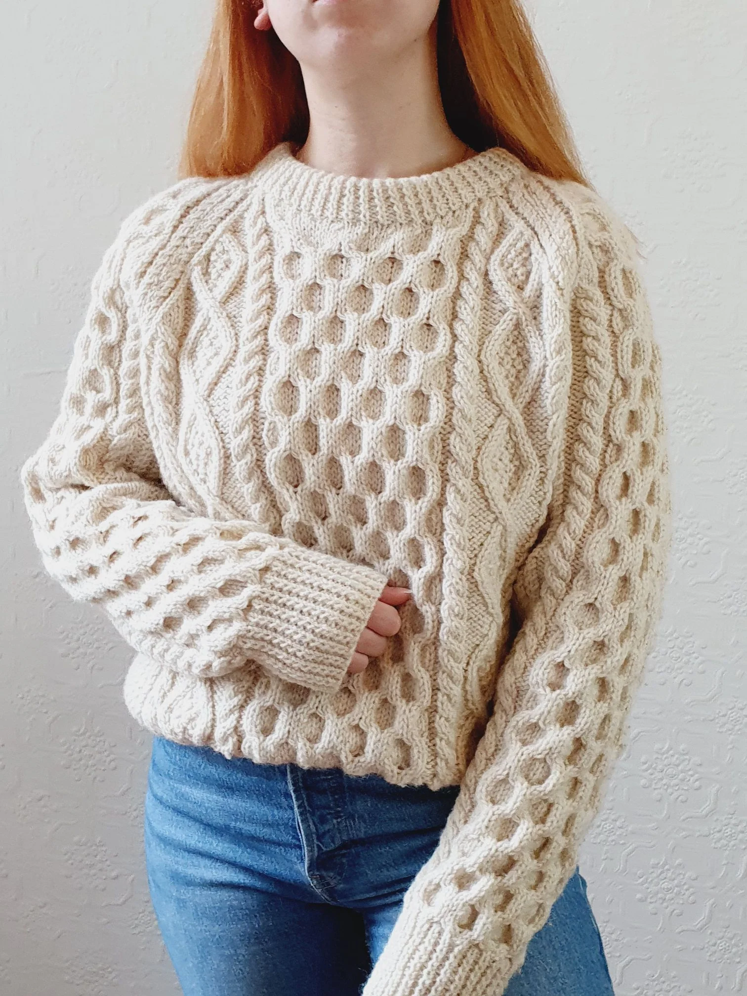 Vintage Arran Jumper - L