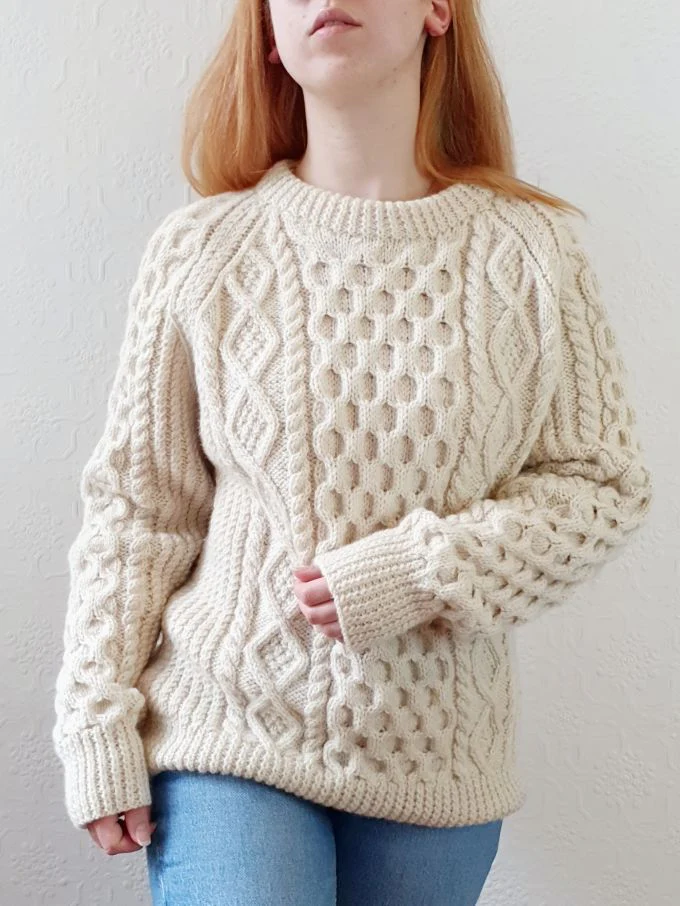 Vintage Arran Jumper - L - Image 11