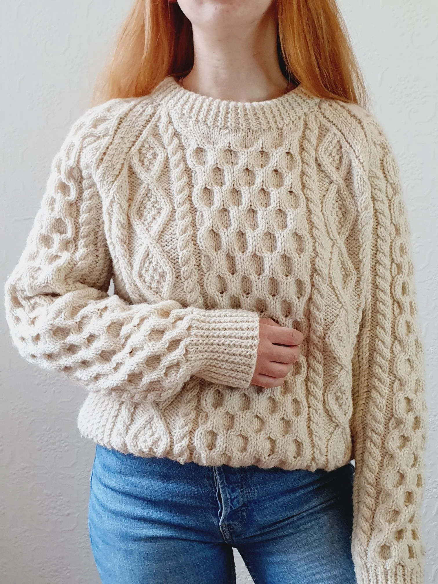 Vintage Arran Jumper - L - Image 3