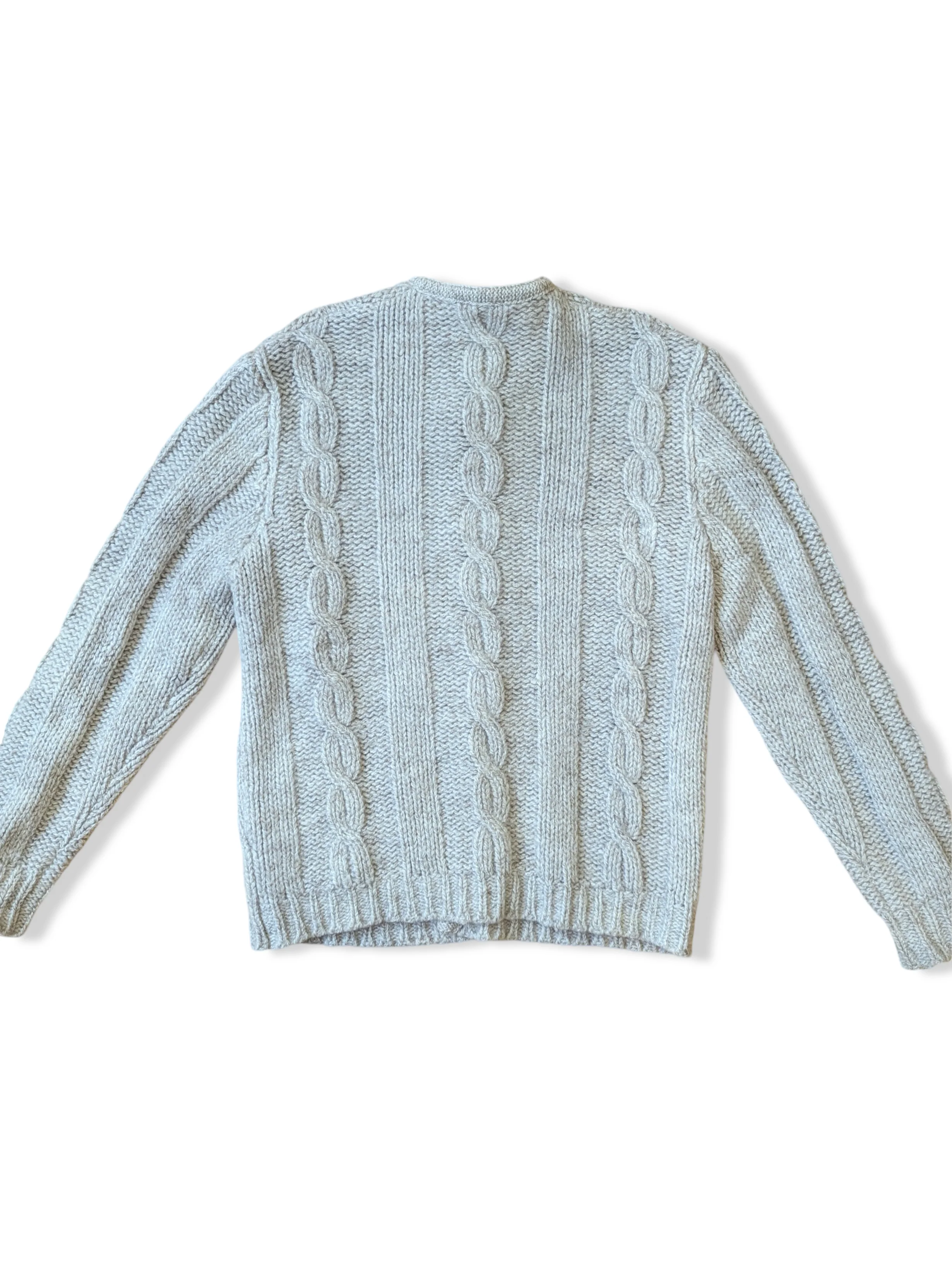 Vintage Austrian Pure Wool Cable Knit Cardigan - S - Image 5