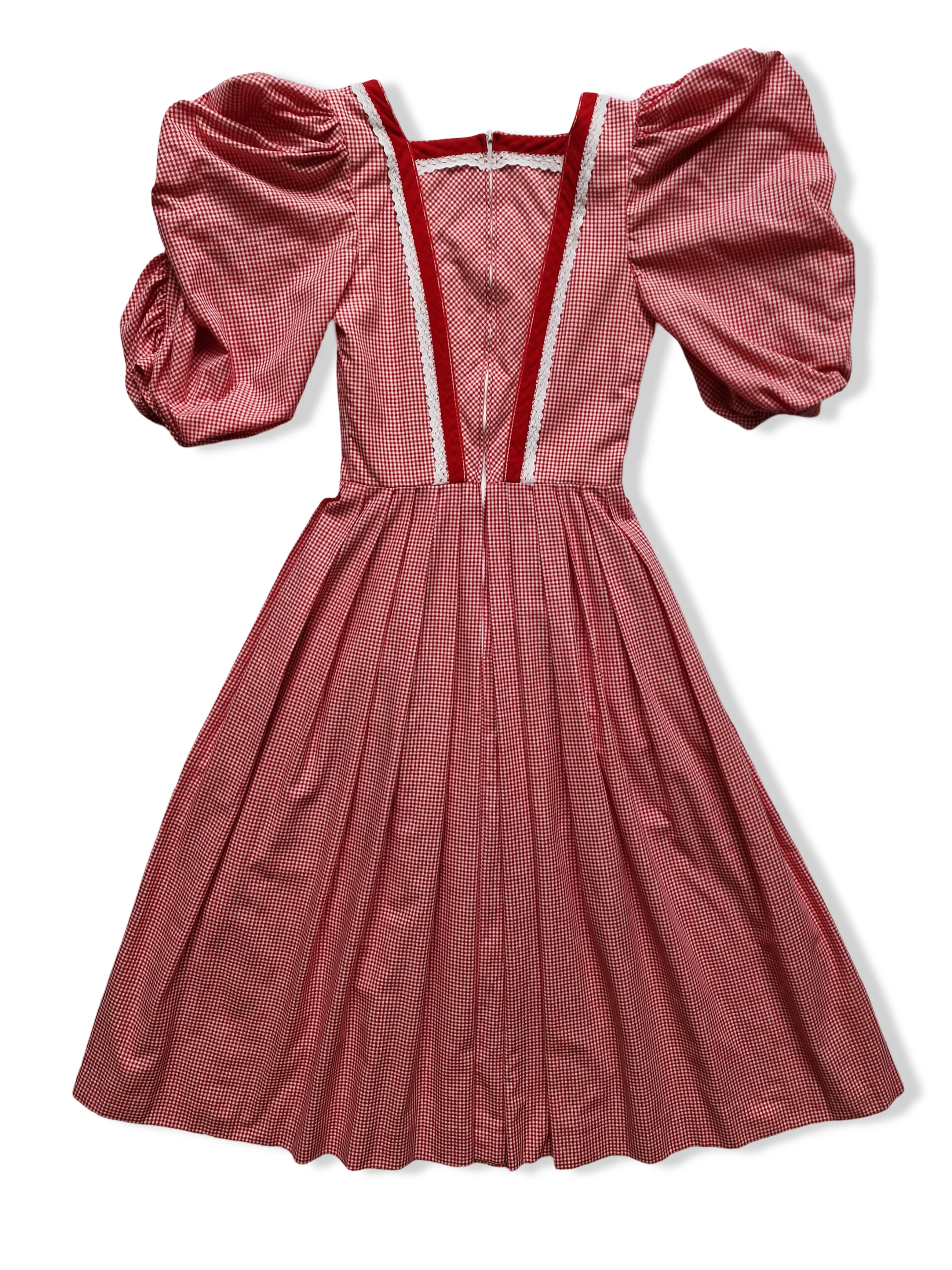 Vintage Austrian Red and White Gingham Dress - XS - Image 3