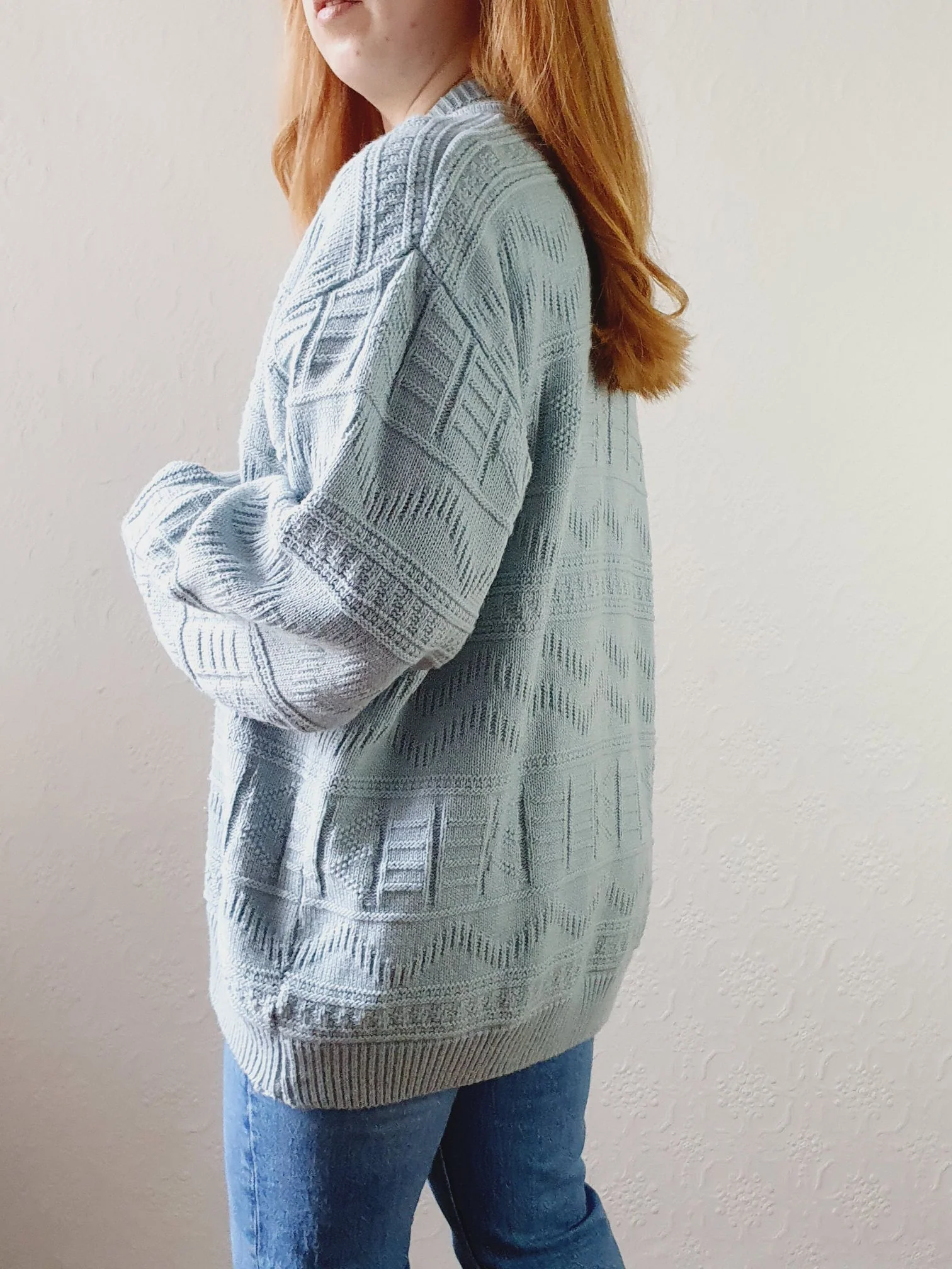 Vintage Baby Blue Cardigan - XL - Image 4