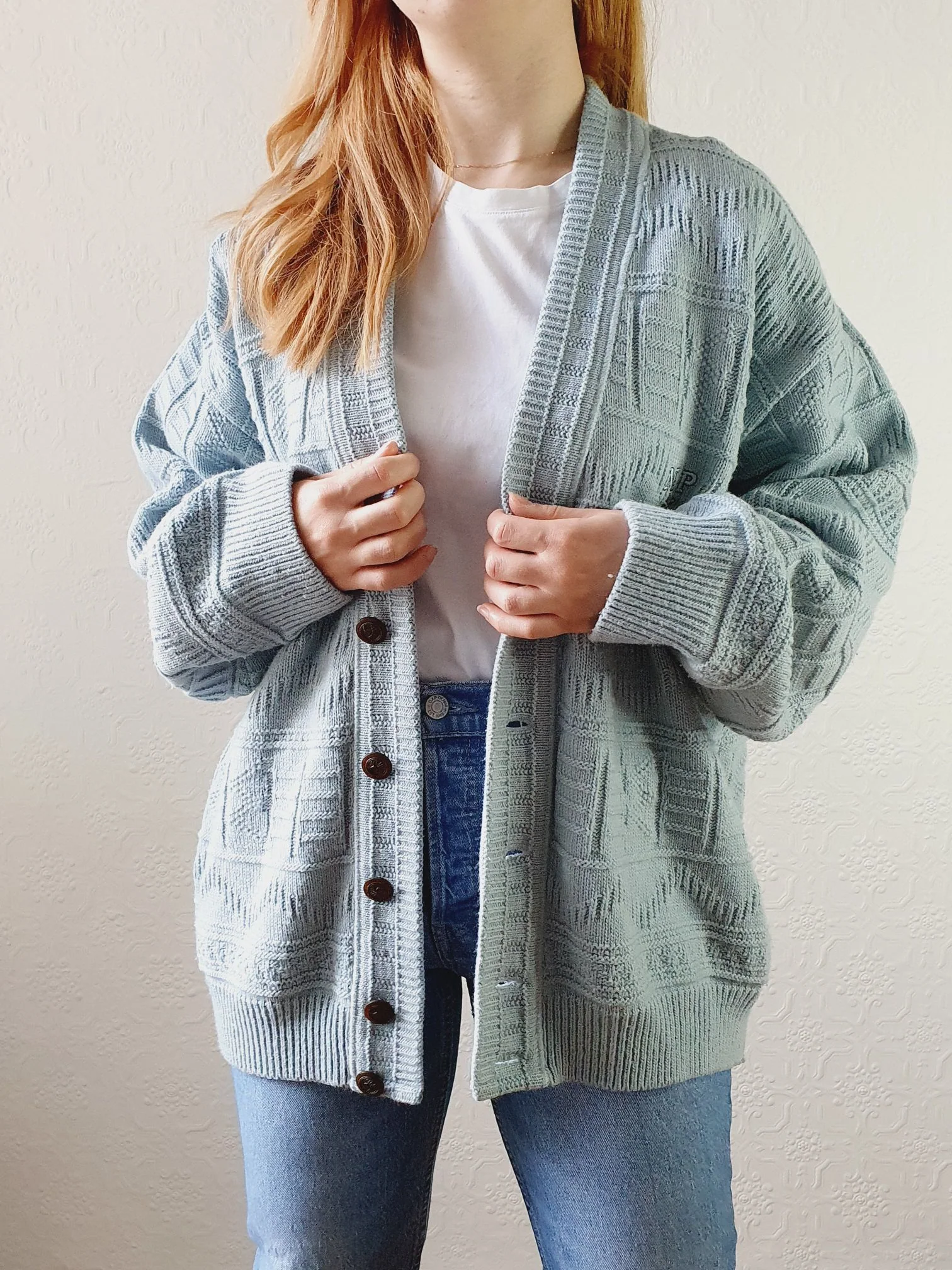 Vintage Baby Blue Cardigan - XL - Image 6