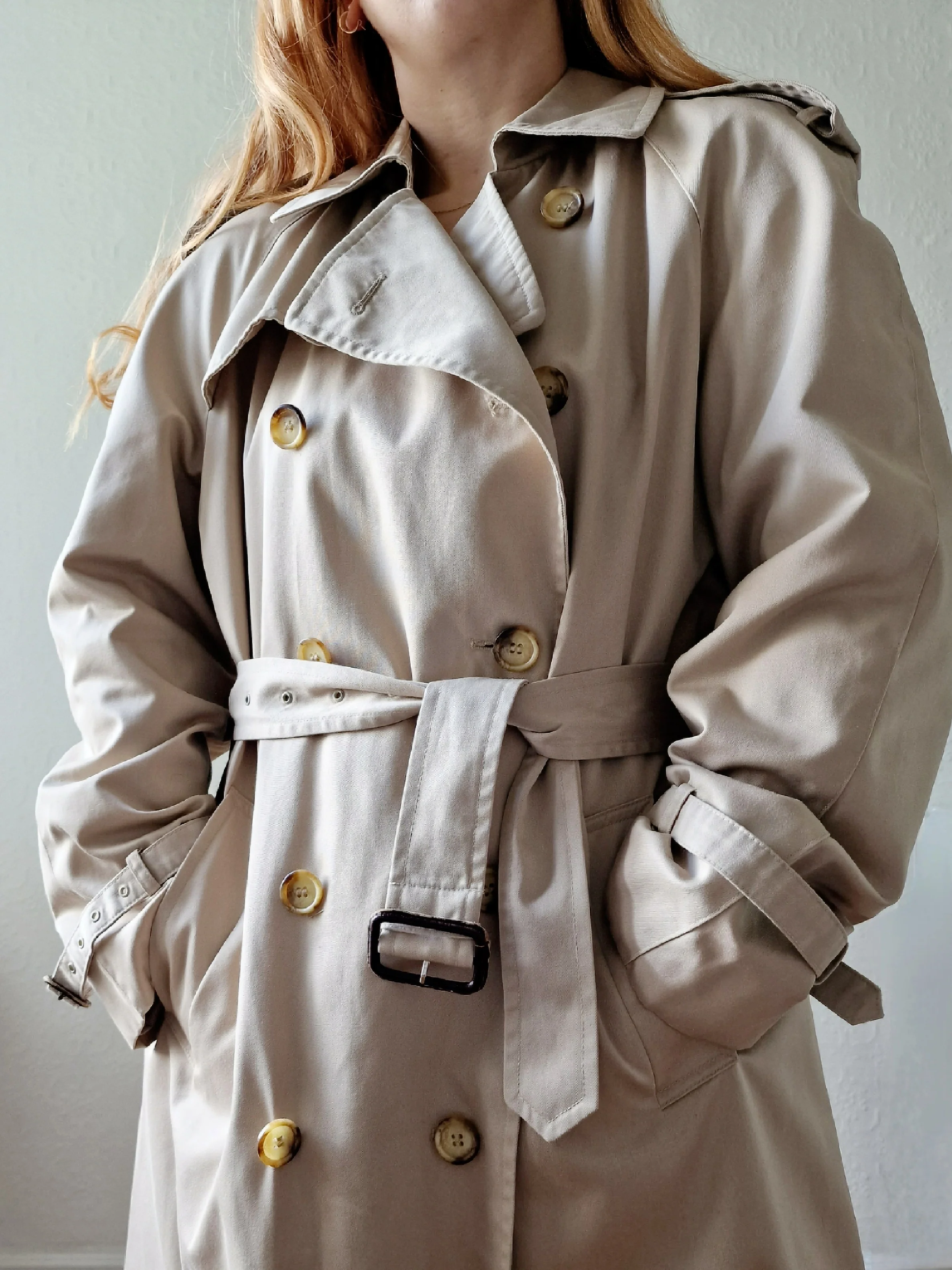 Vintage Beige Double Breasted Trench Coat by Dannimac with Removable Lining - M - Image 10