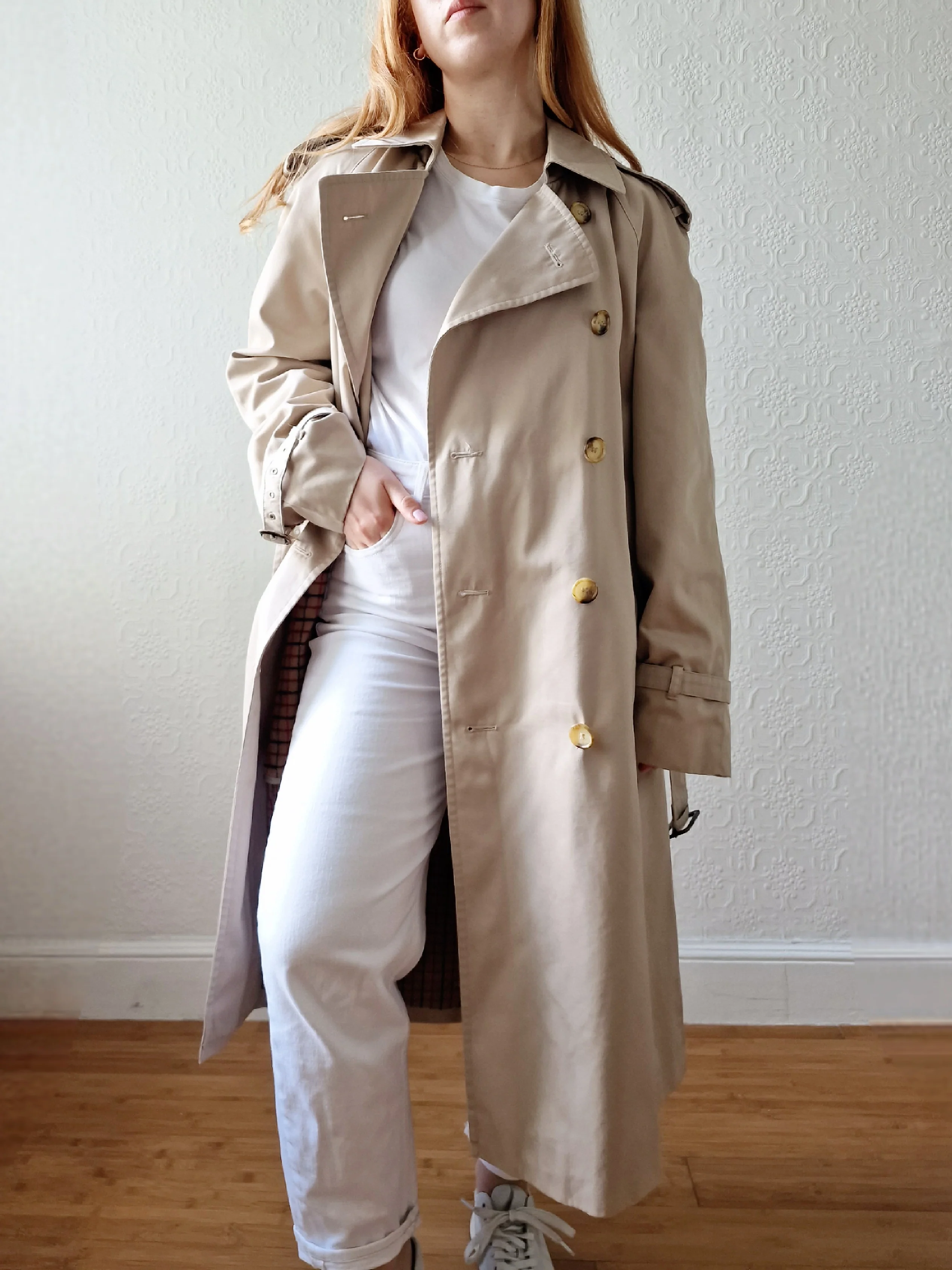 Vintage Beige Double Breasted Trench Coat by Dannimac with Removable Lining - M - Image 2
