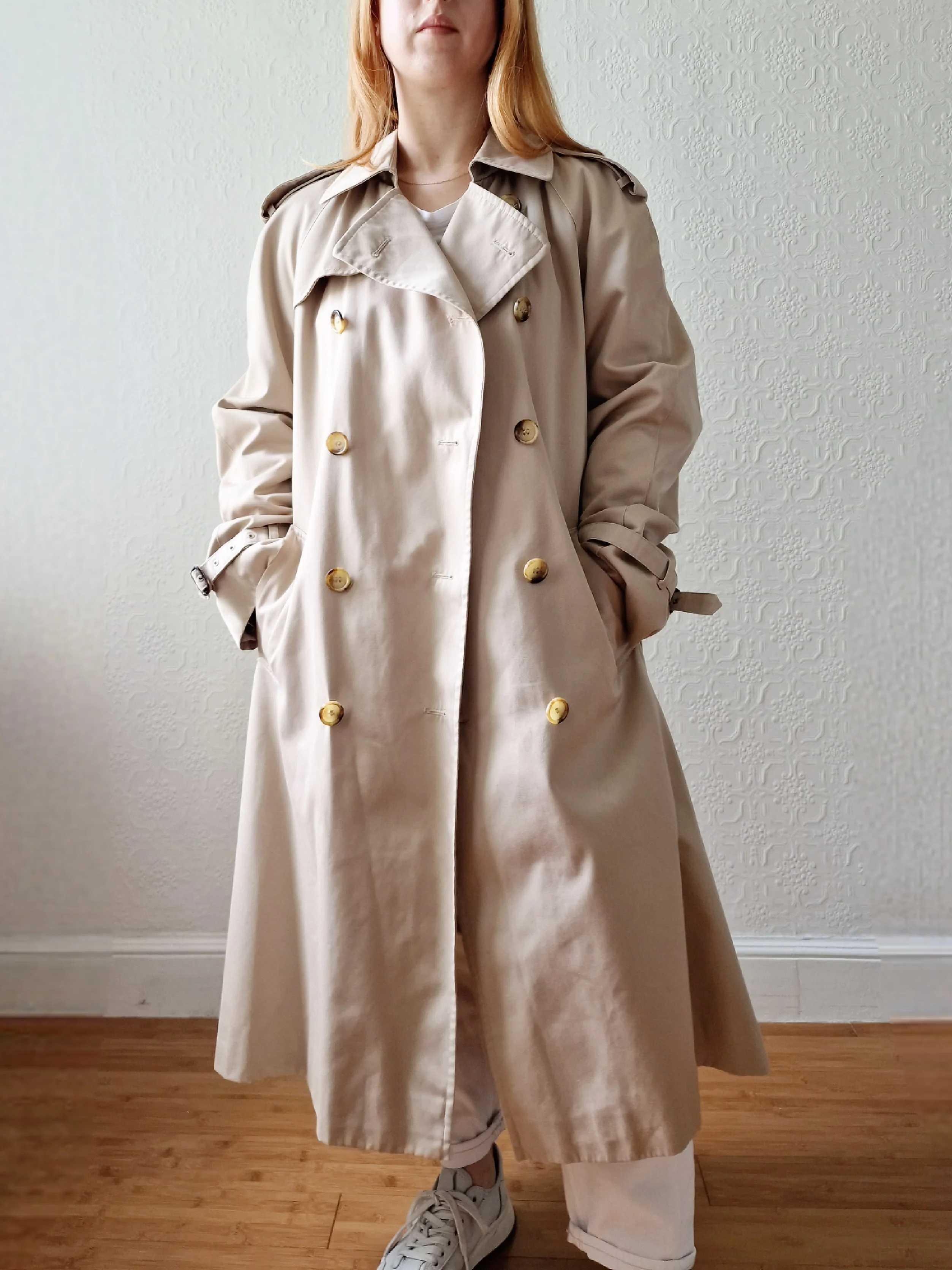 Vintage Beige Double Breasted Trench Coat by Dannimac with Removable Lining - M - Image 5