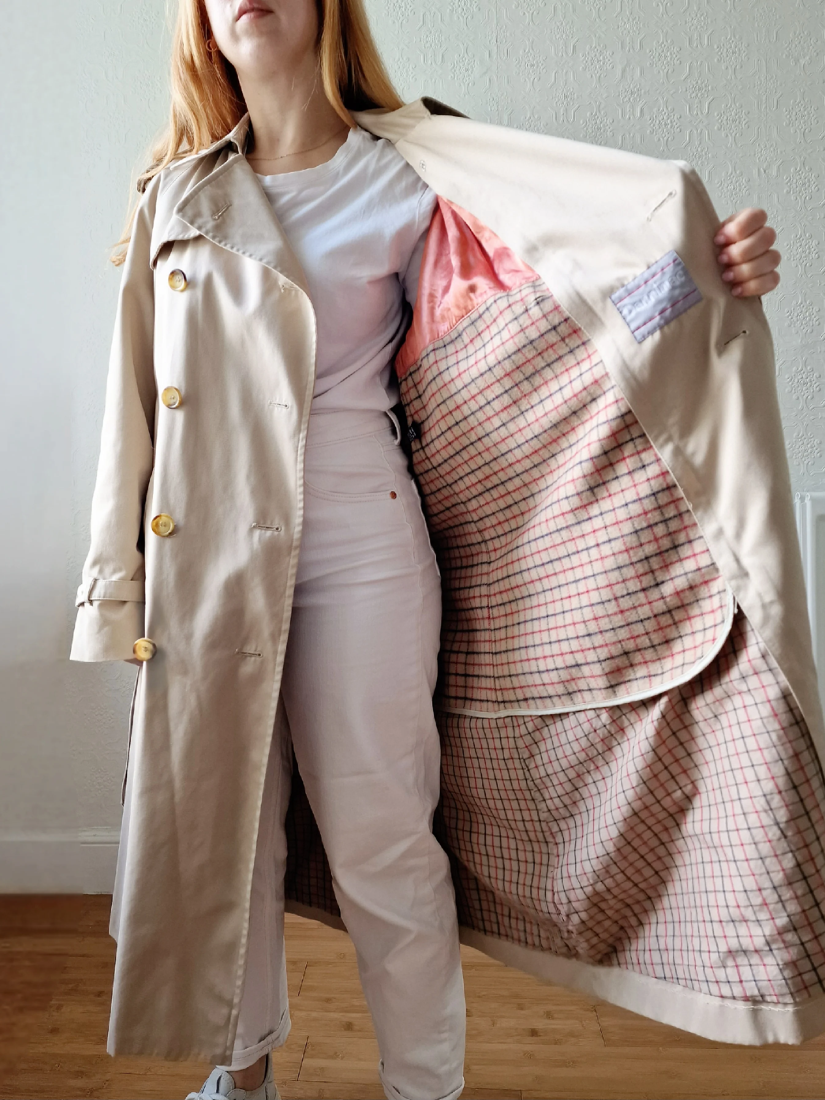 Vintage Beige Double Breasted Trench Coat by Dannimac with Removable Lining - M - Image 6