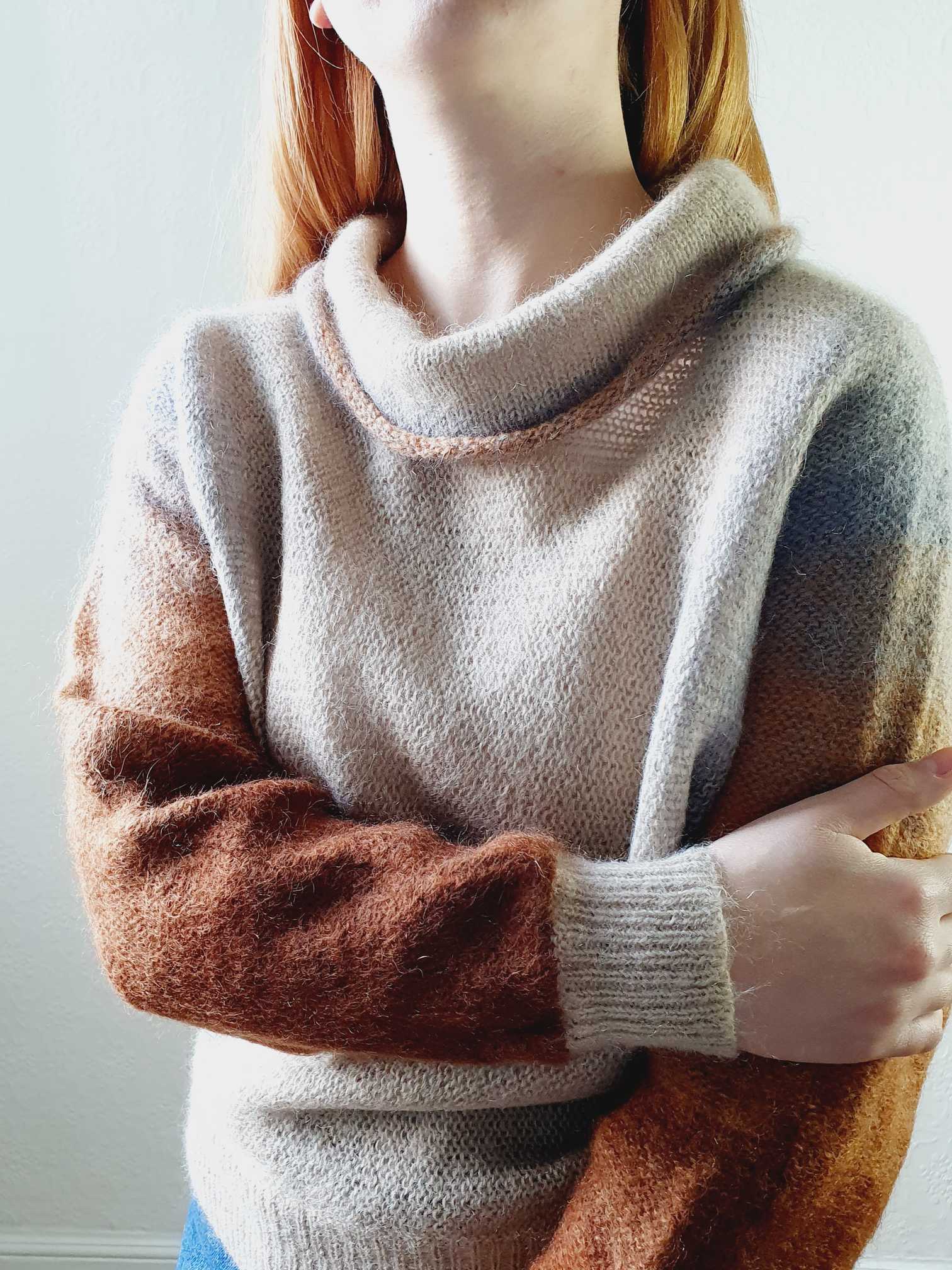 Vintage Beige Ombre Batwing Mohair Jumper - M/L - Image 6