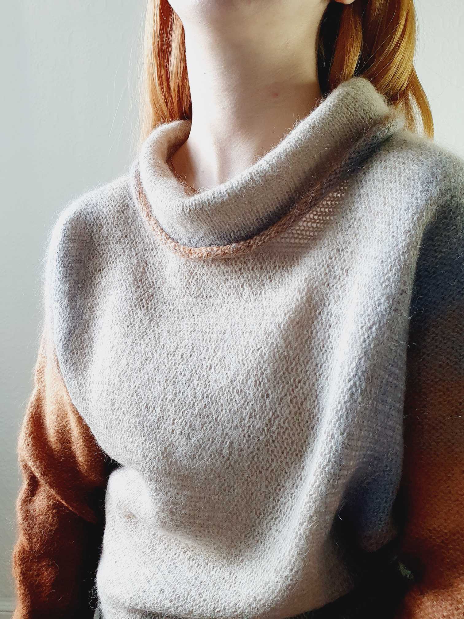 Vintage Beige Ombre Batwing Mohair Jumper - M/L - Image 7