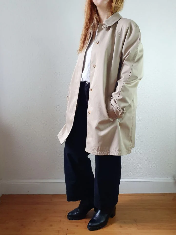 Vintage Beige Single Breasted Trench Coat - M - Image 3