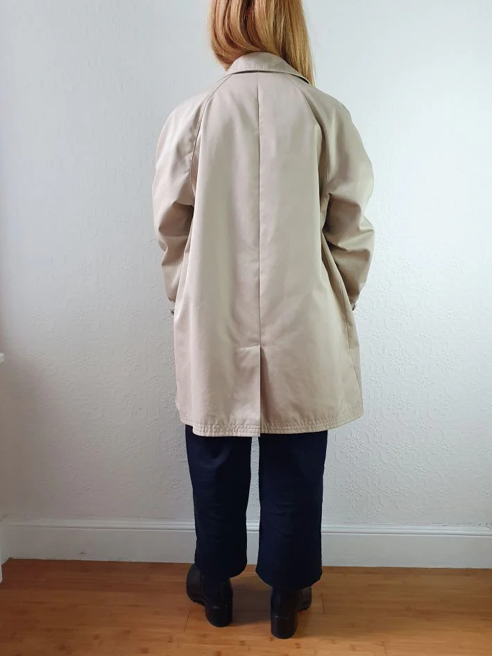 Vintage Beige Single Breasted Trench Coat - M - Image 5