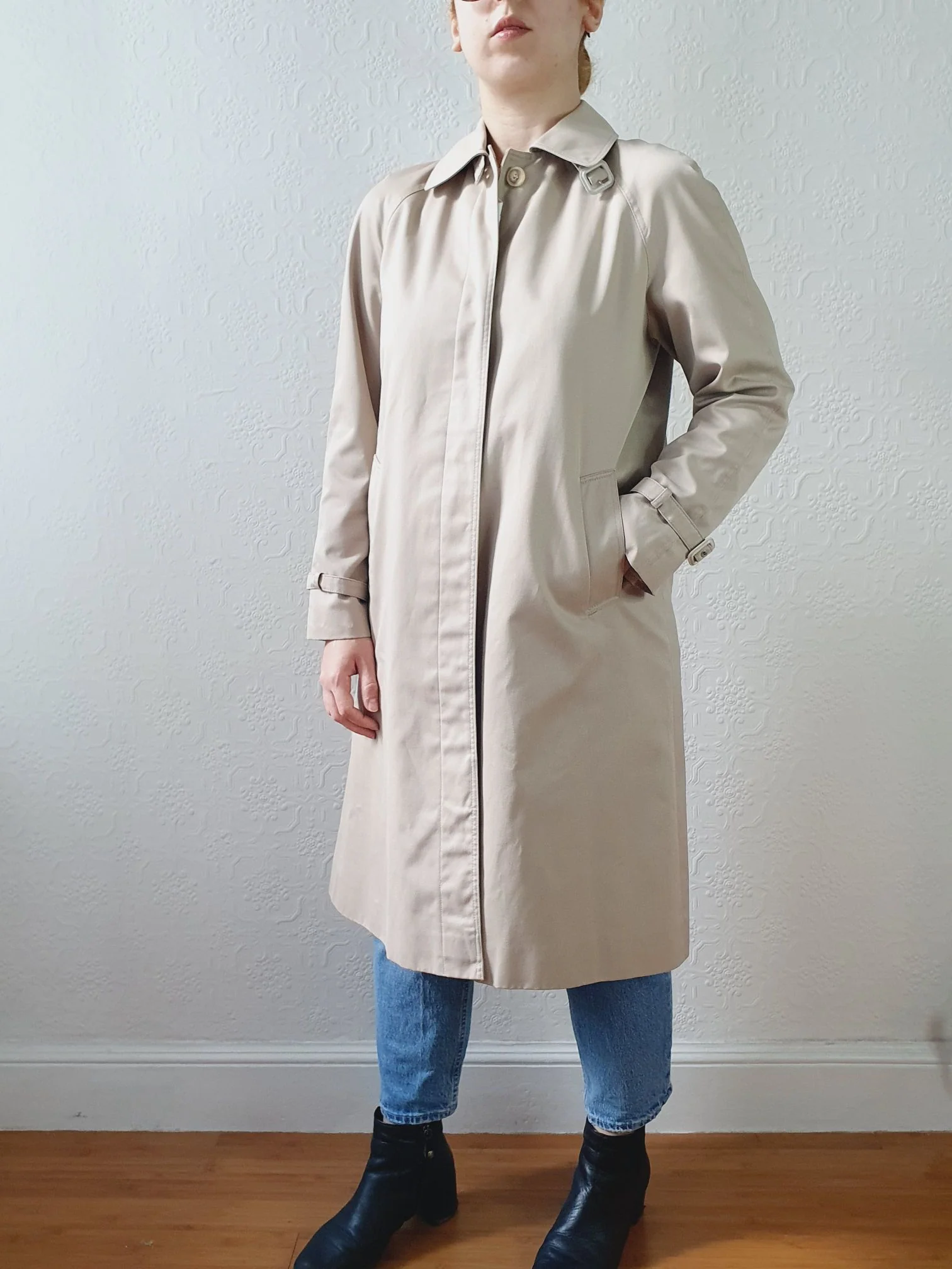Vintage Beige Single Breasted Trench Coat - XS/S - Image 12