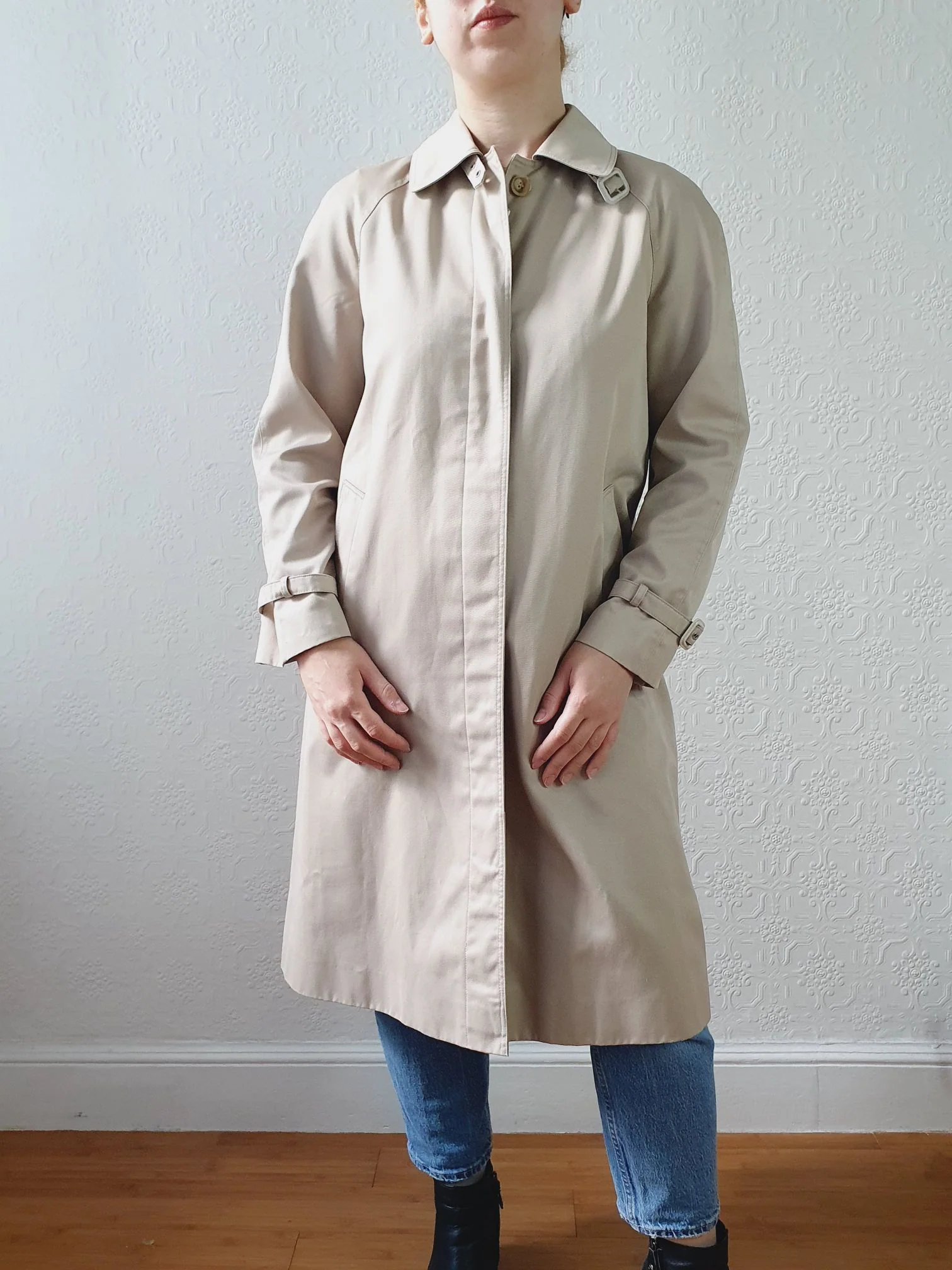 Vintage Beige Single Breasted Trench Coat - XS/S - Image 9