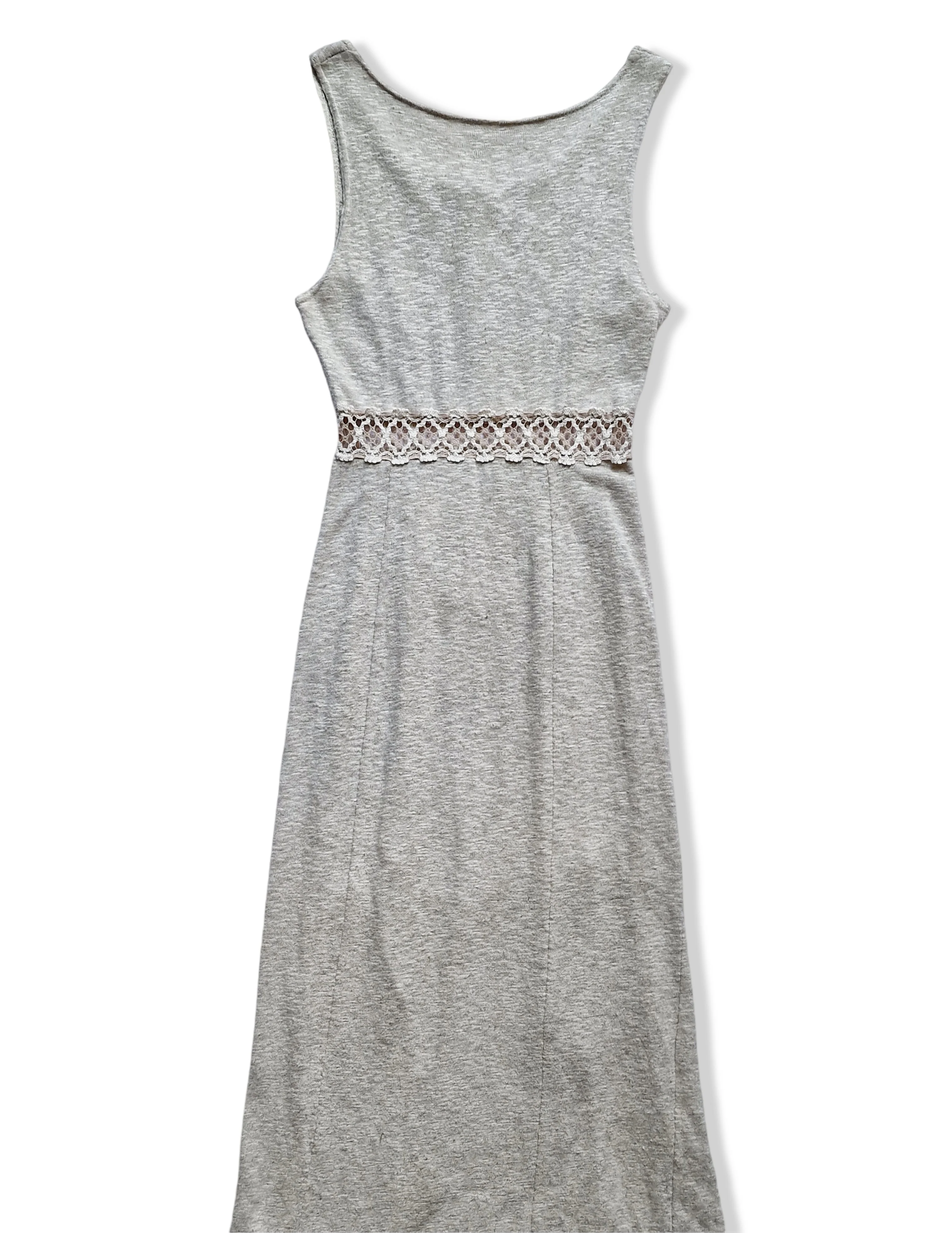 Vintage Beige Sleeveless Knitted Midi Dress - S - Image 5