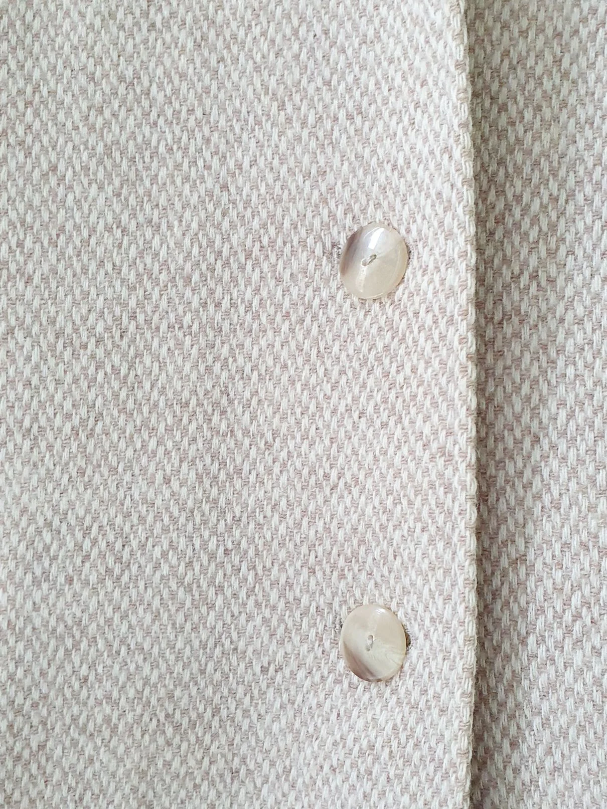 Vintage Beige Wool Coat - L - Image 10