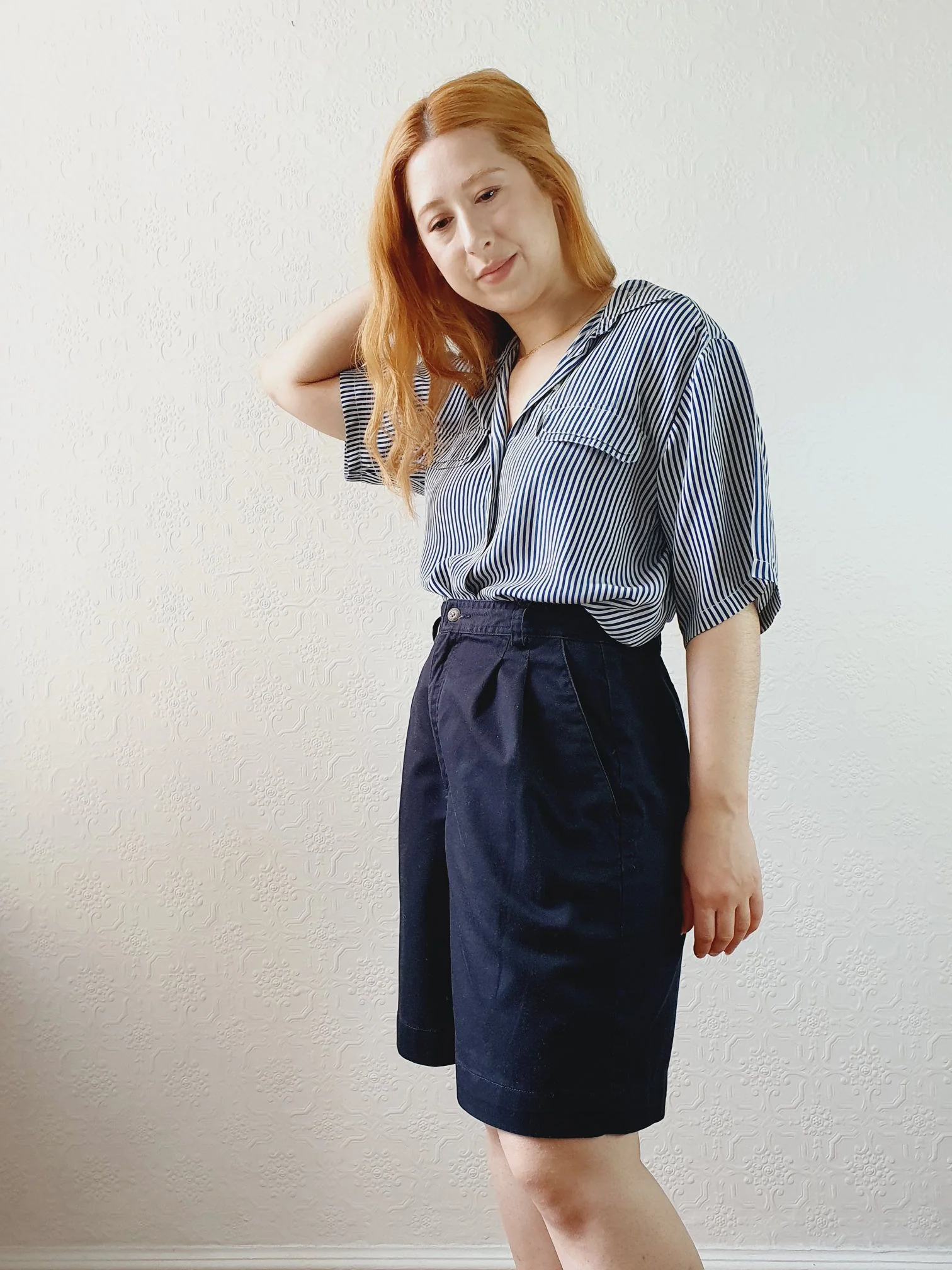 Vintage Black Cotton Shorts - S/M - Image 5