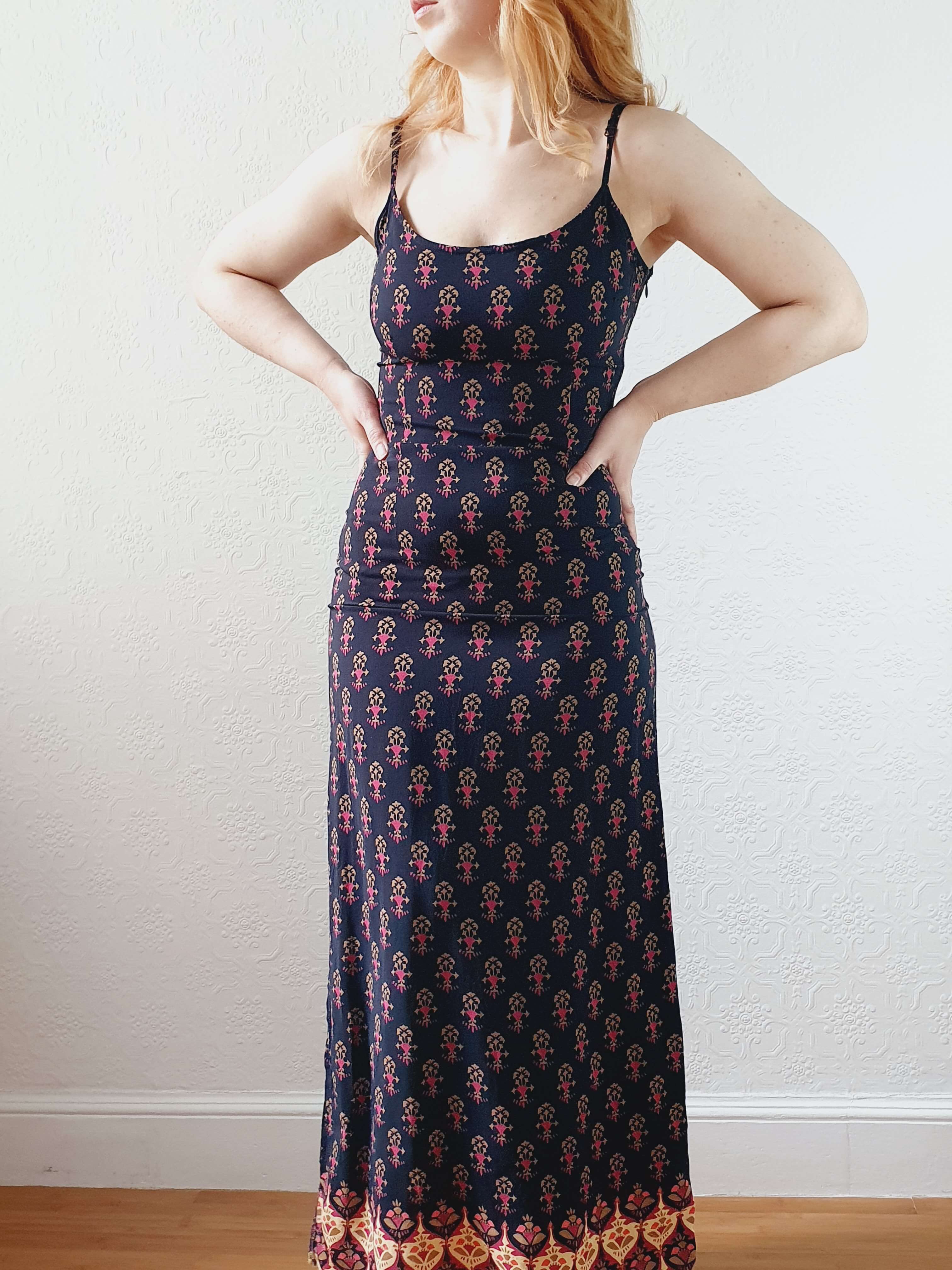 Vintage Black Spaghetti Strap Slip Dress - XS - Image 11