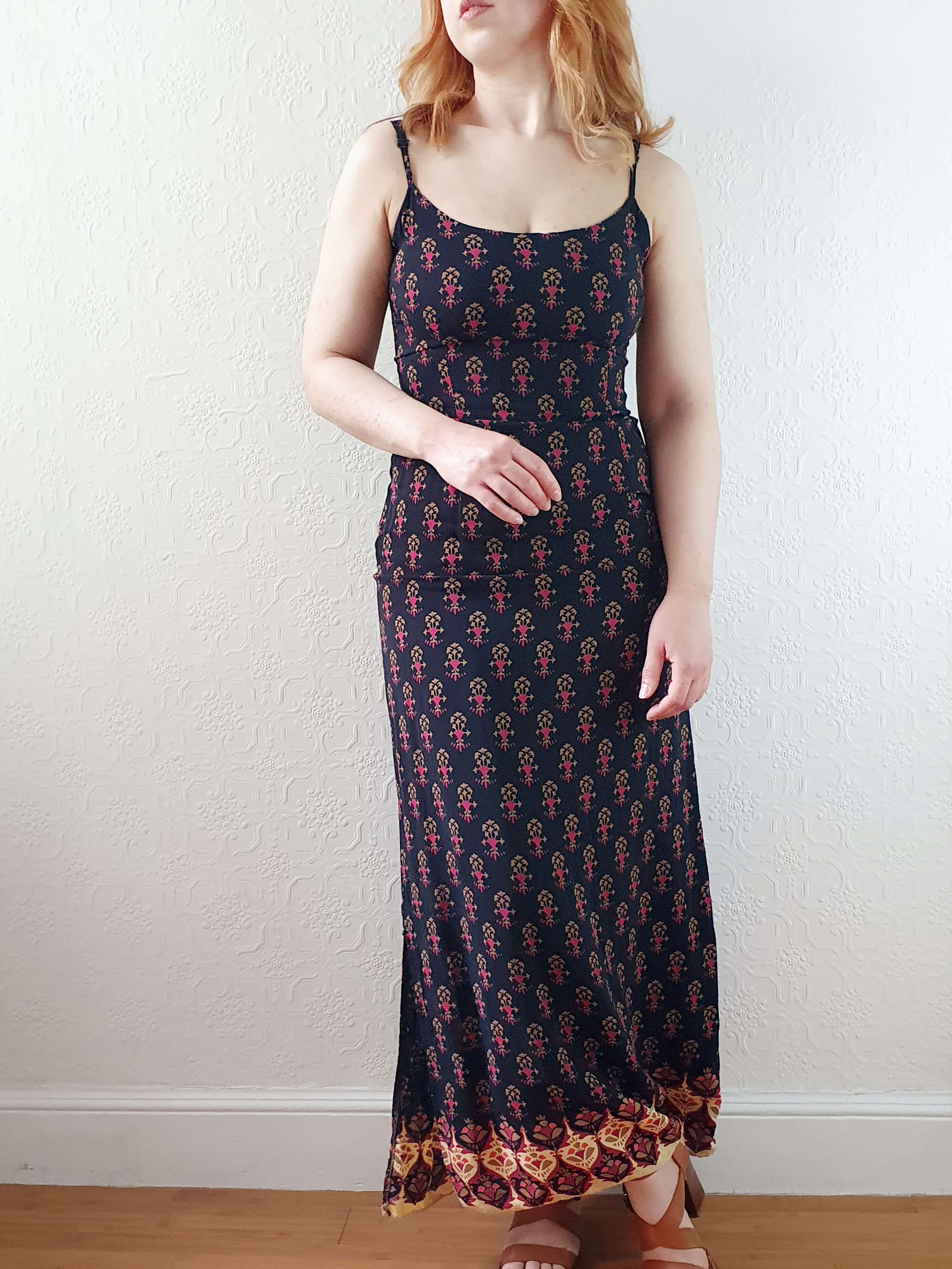 Vintage Black Spaghetti Strap Slip Dress - XS - Image 12