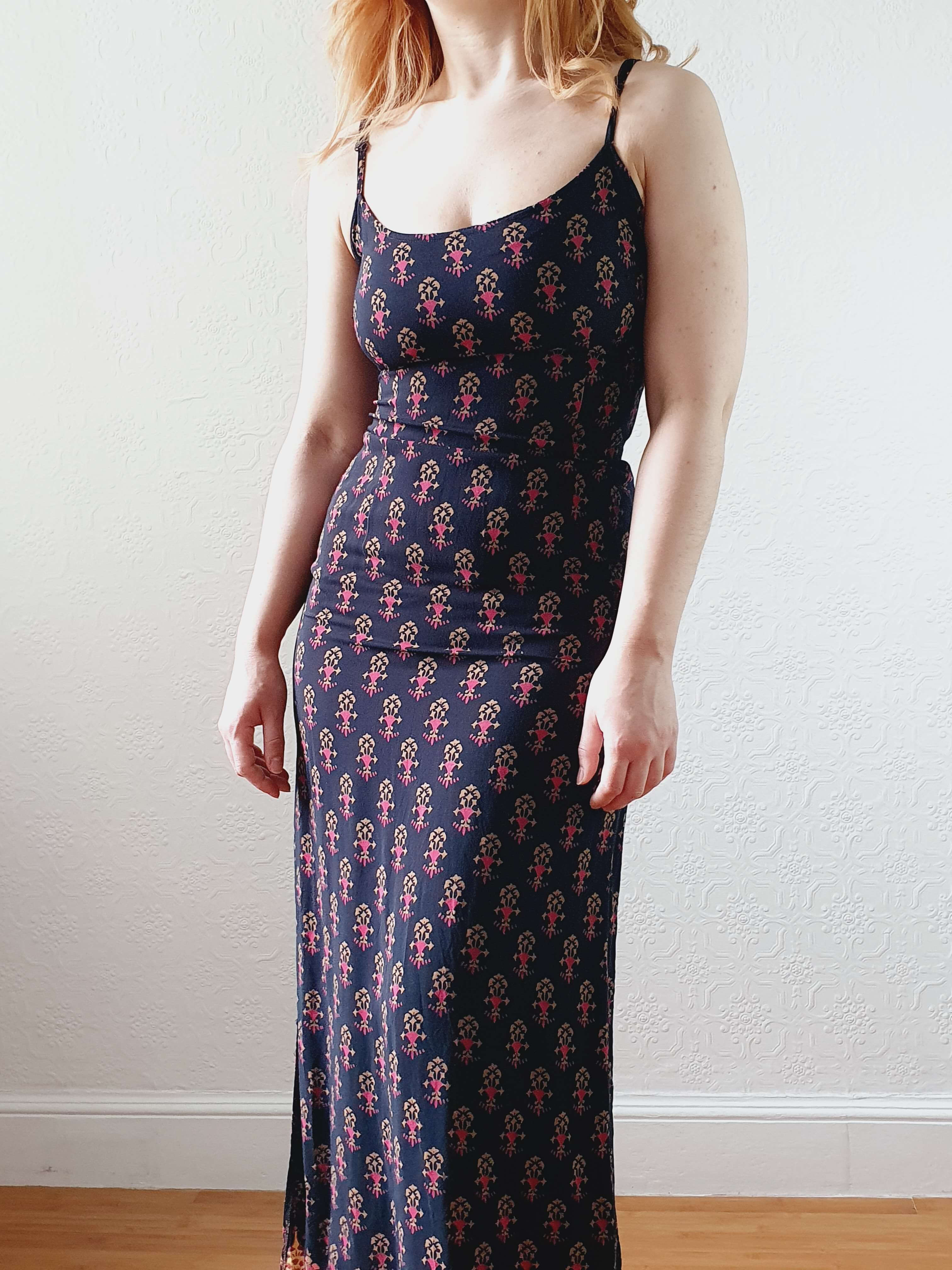 Vintage Black Spaghetti Strap Slip Dress - XS - Image 5