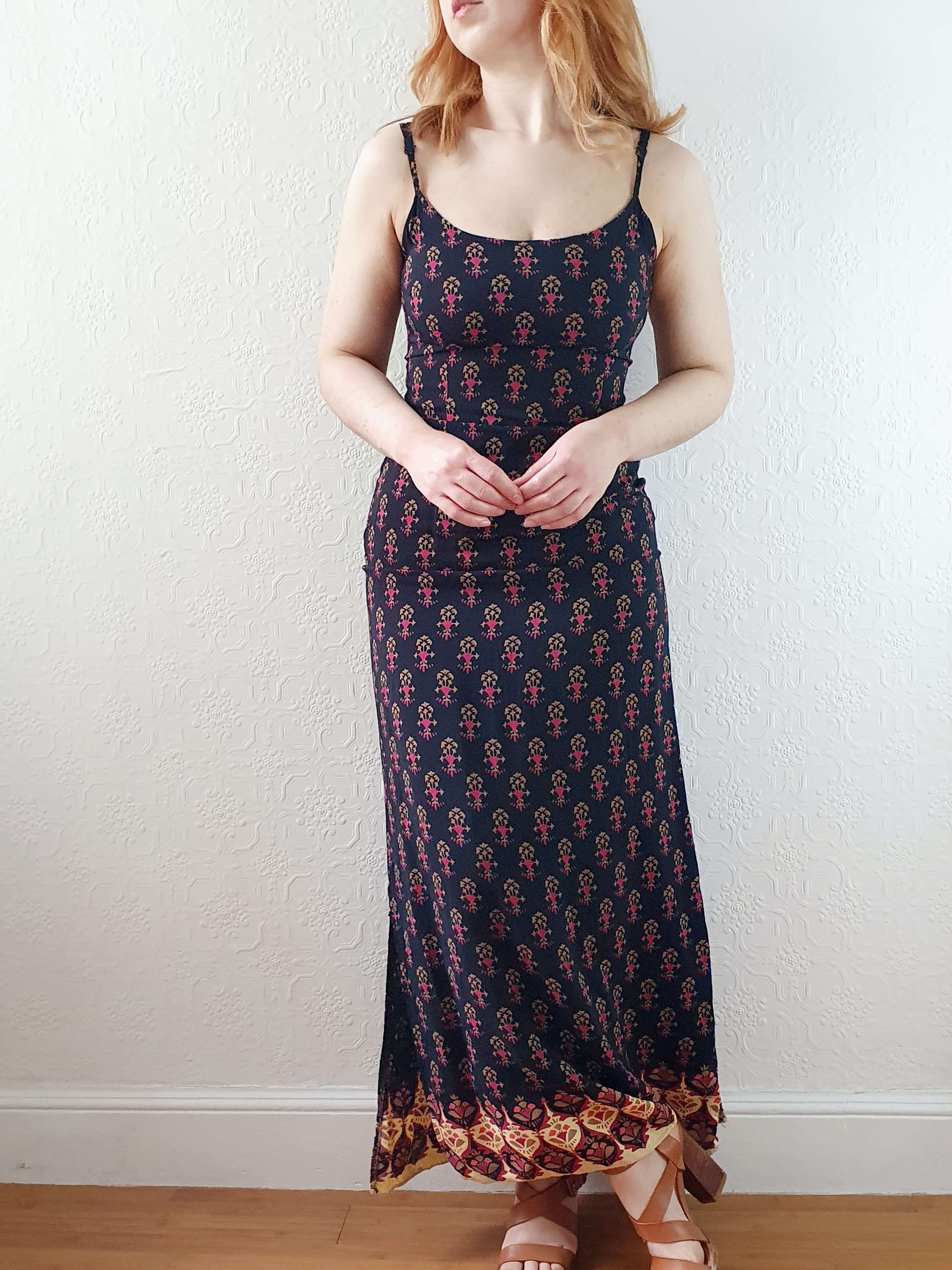 Vintage Black Spaghetti Strap Slip Dress - XS - Image 6