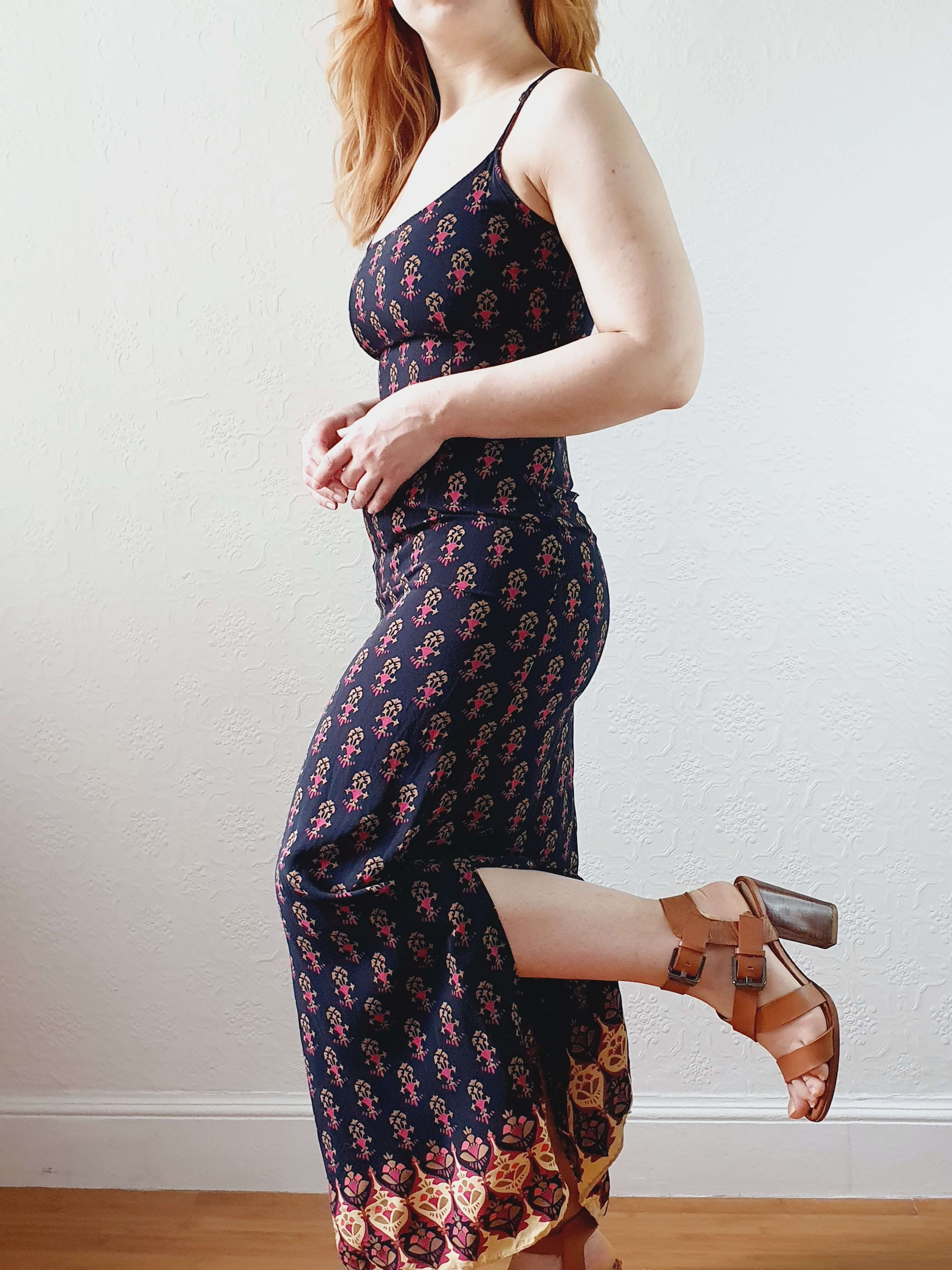Vintage Black Spaghetti Strap Slip Dress - XS - Image 8