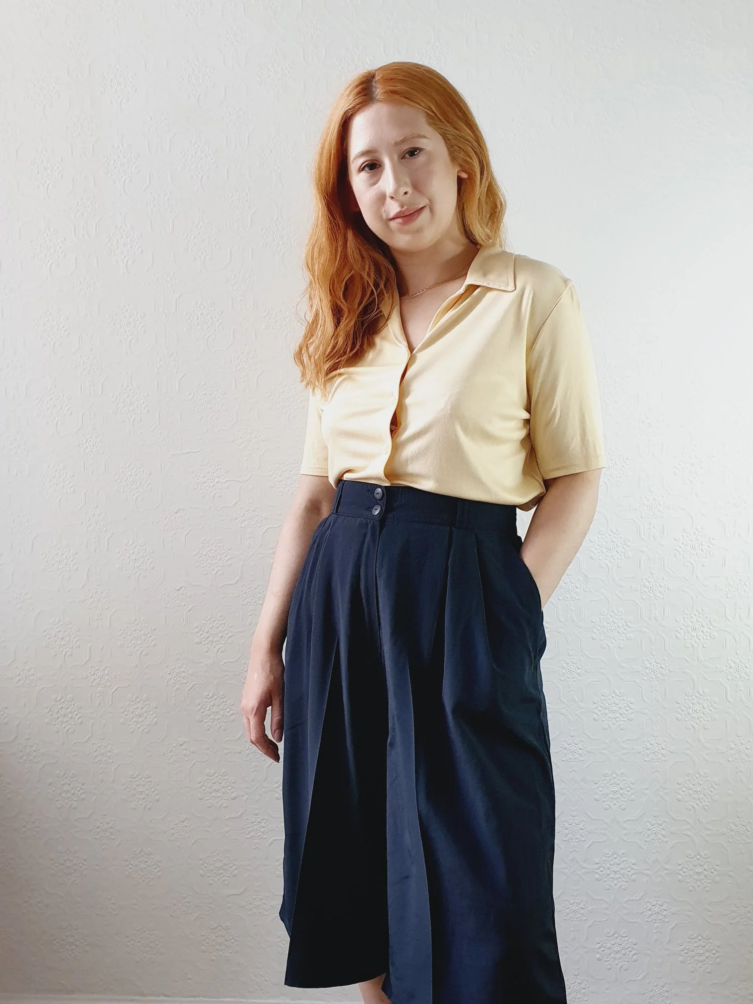 Vintage Black Wide Leg Culottes - M/L - Image 4