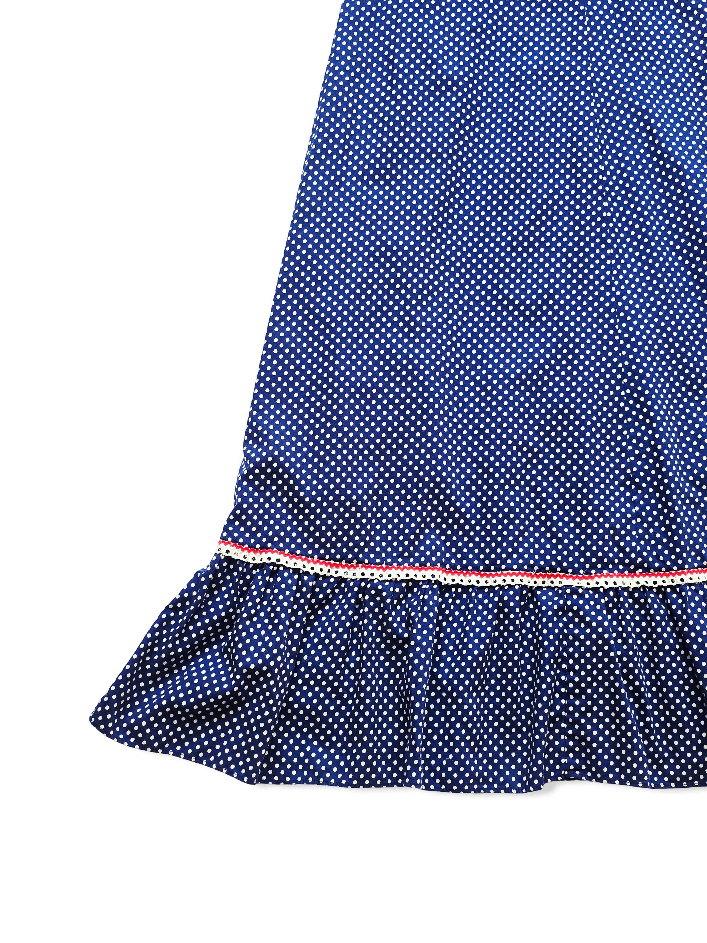 Vintage Blue and White Polka Dot Maxi Dress - XS - Image 6