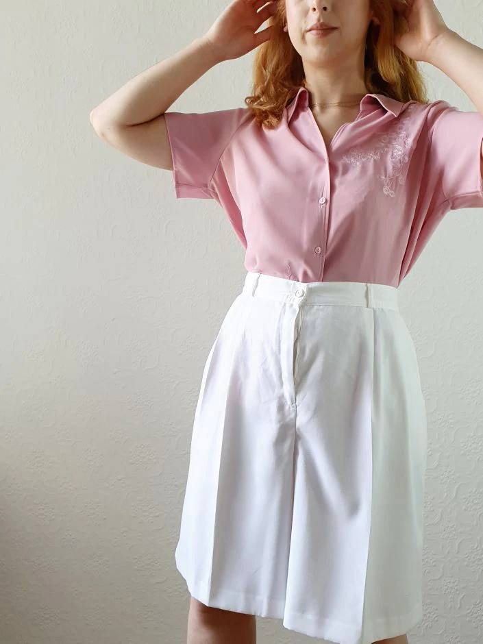 Vintage C&A White Short Culottes - M/L - Image 3