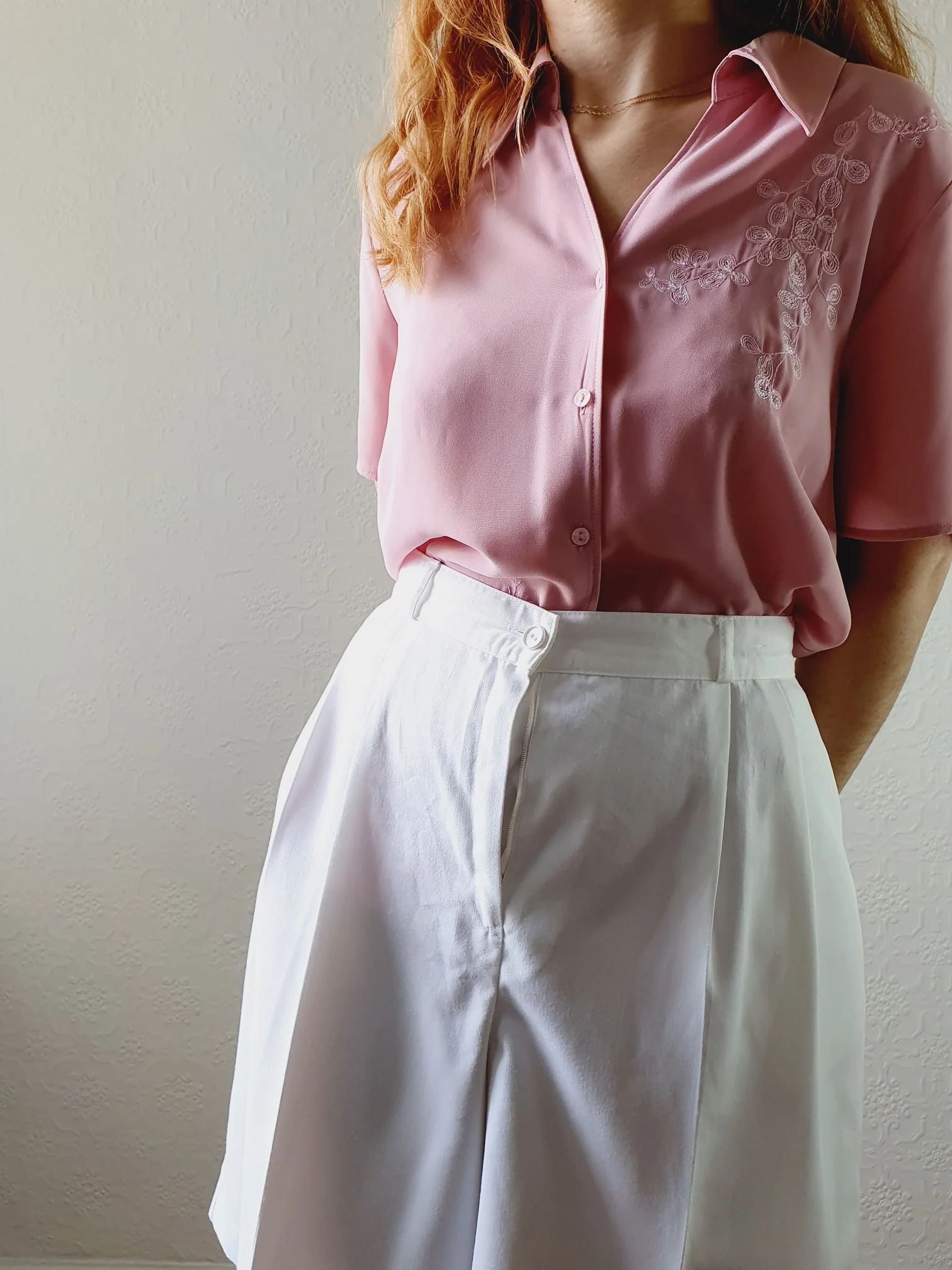 Vintage C&A White Short Culottes - M/L - Image 4
