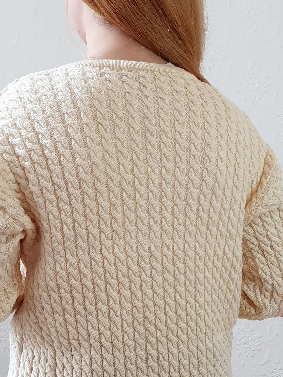 Vintage Cable Knit Cardigan - S/M - Image 8
