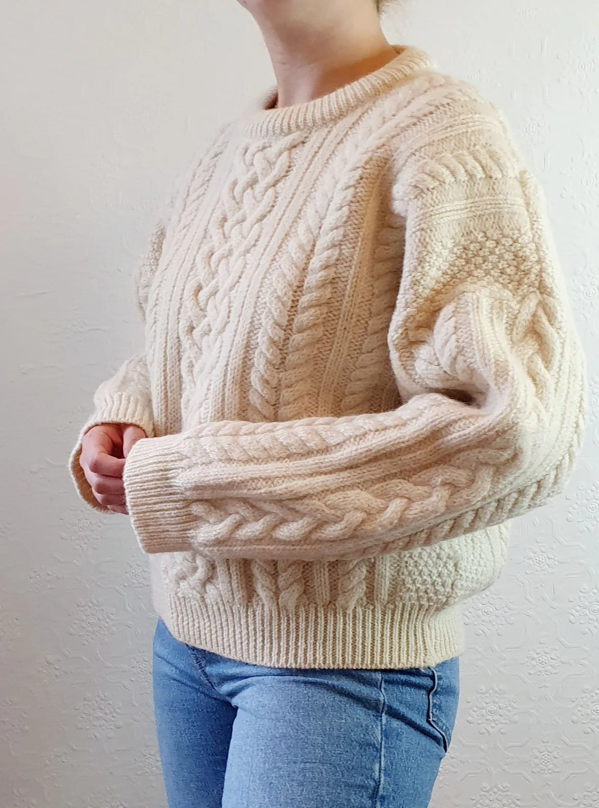 Vintage Celtic Knot Arran Jumper - L - Image 2