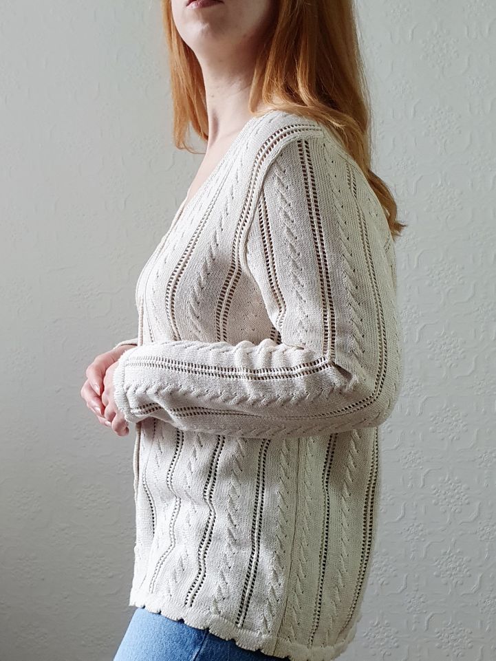 Vintage Cream Cardigan - M/L - Image 7