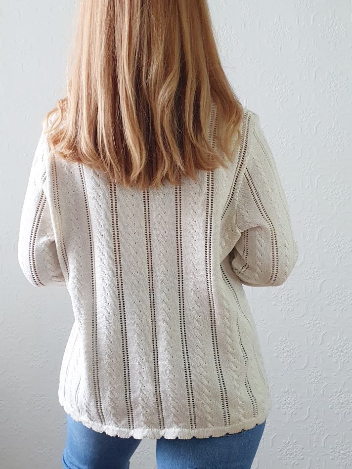 Vintage Cream Cardigan - M/L - Image 8