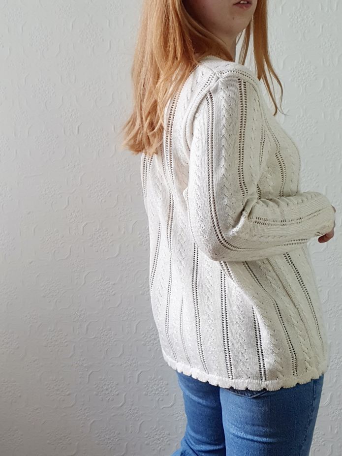 Vintage Cream Cardigan - M/L - Image 9
