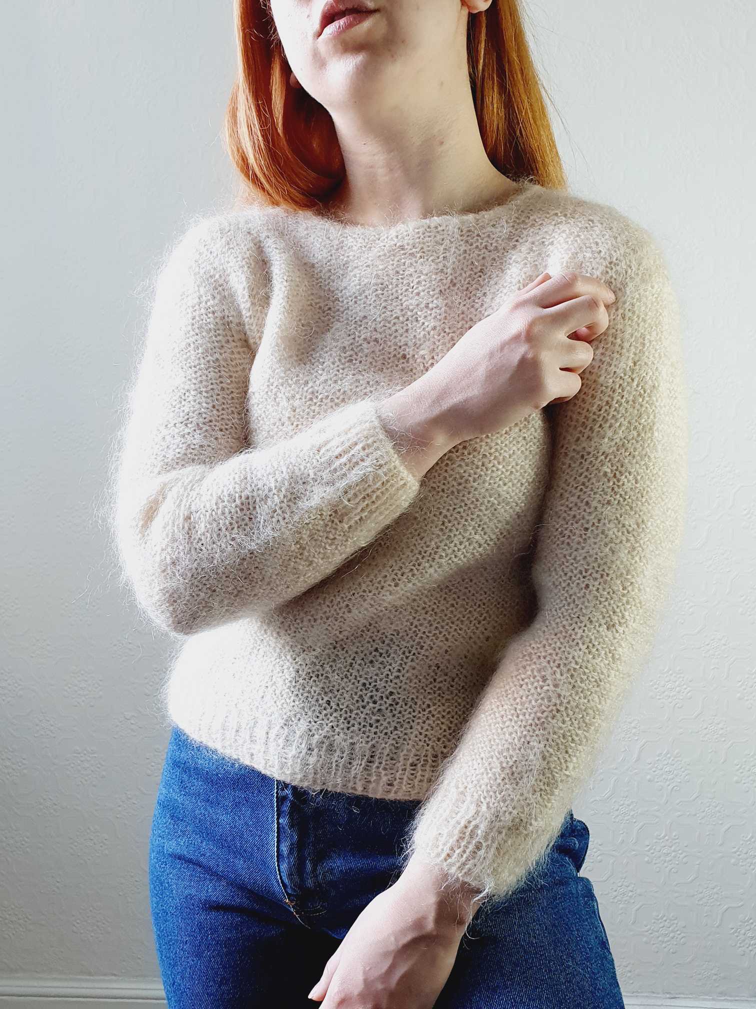 Vintage Cream Mohair Jumper - XS - Image 2