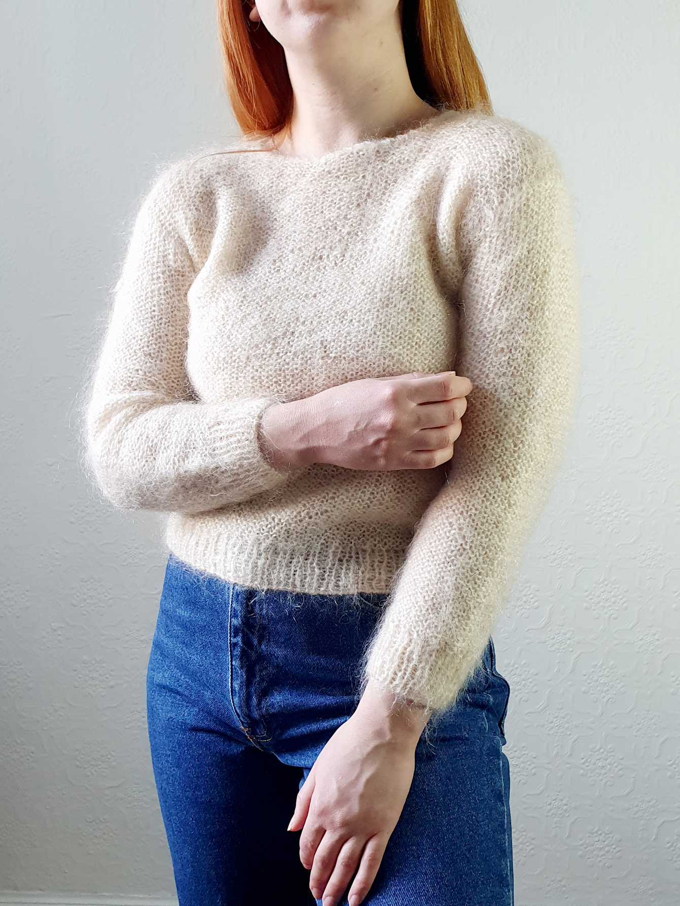 Vintage Cream Mohair Jumper - XS - Image 3