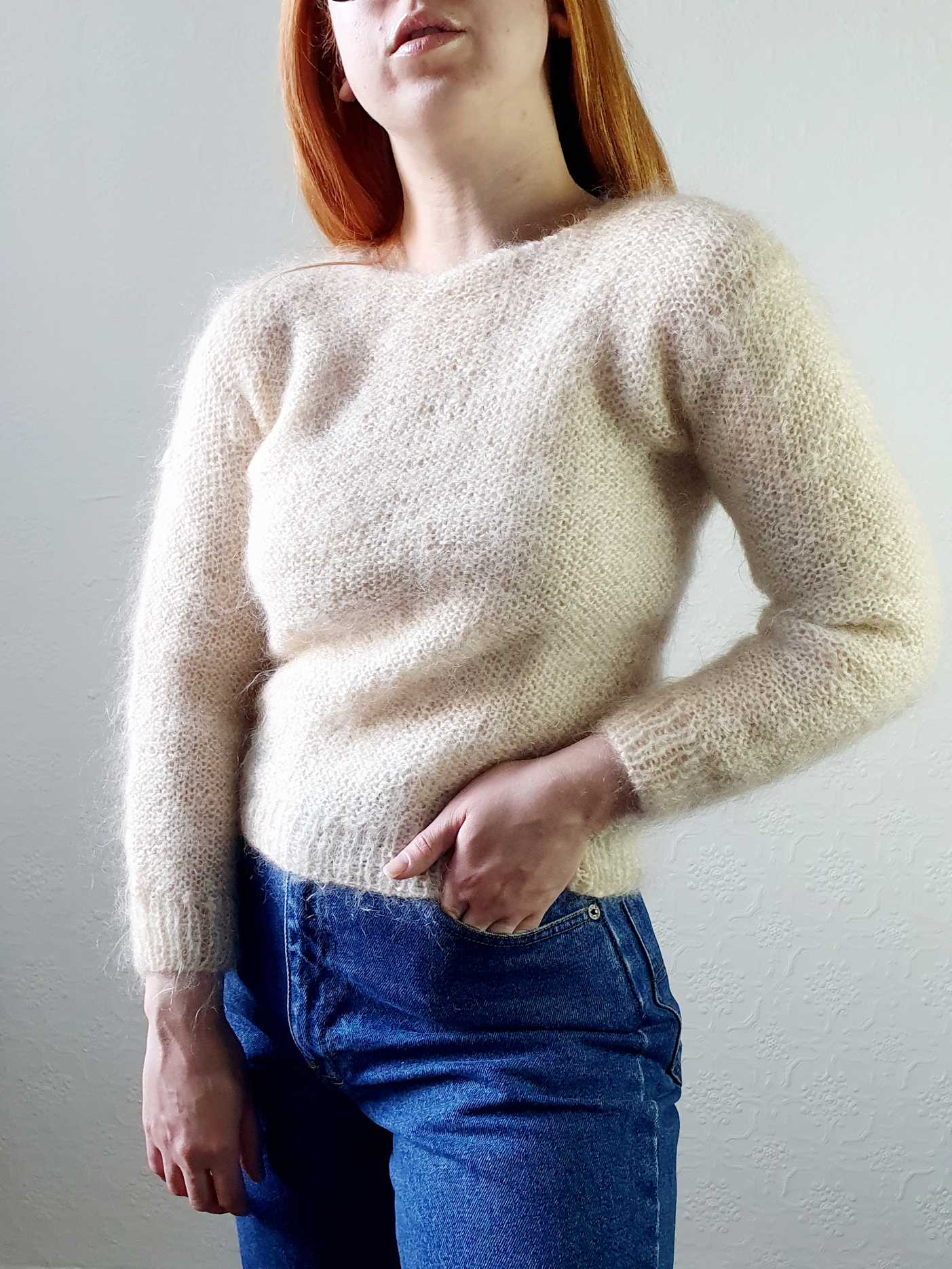 Vintage Cream Mohair Jumper - XS - Image 4