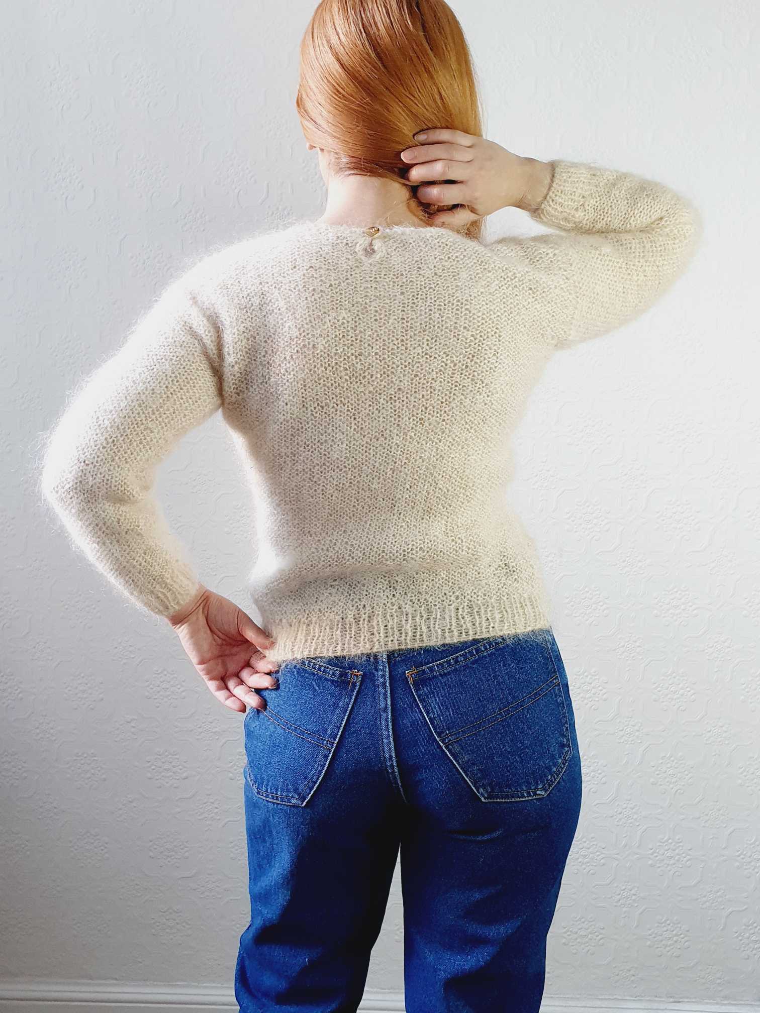 Vintage Cream Mohair Jumper - XS - Image 5