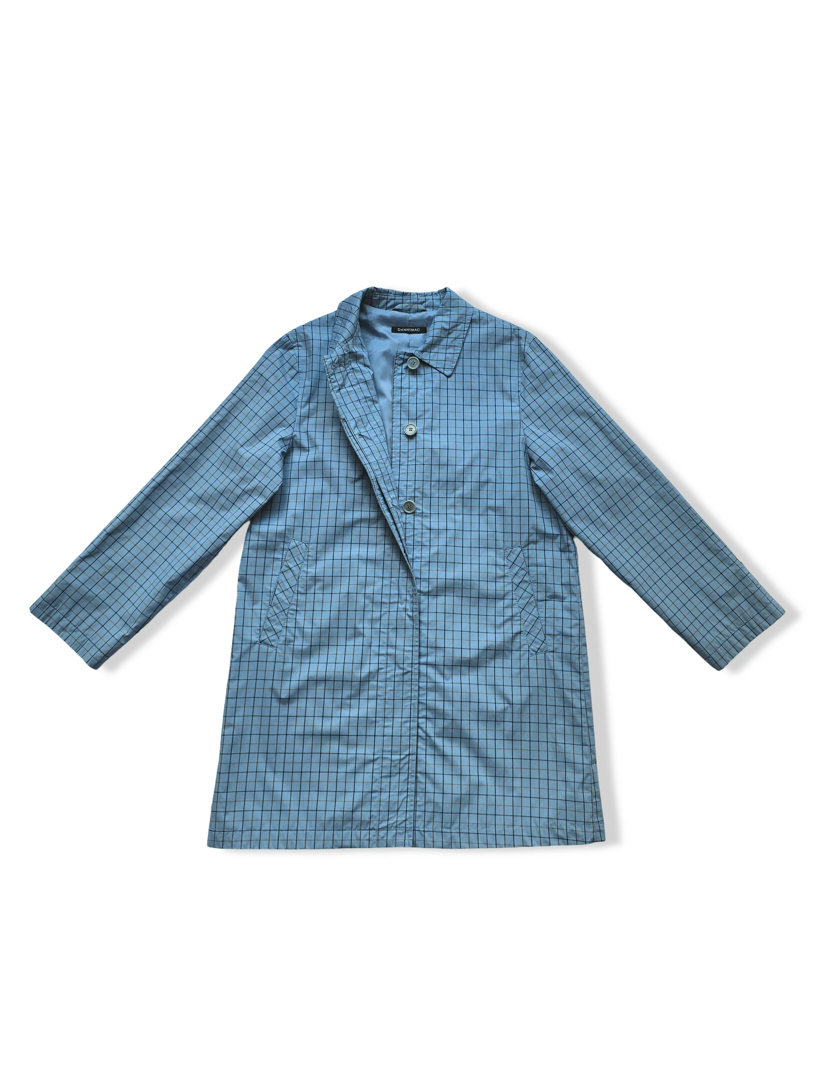 Vintage Dannimac Blue Checked Raincoat - S - Image 3