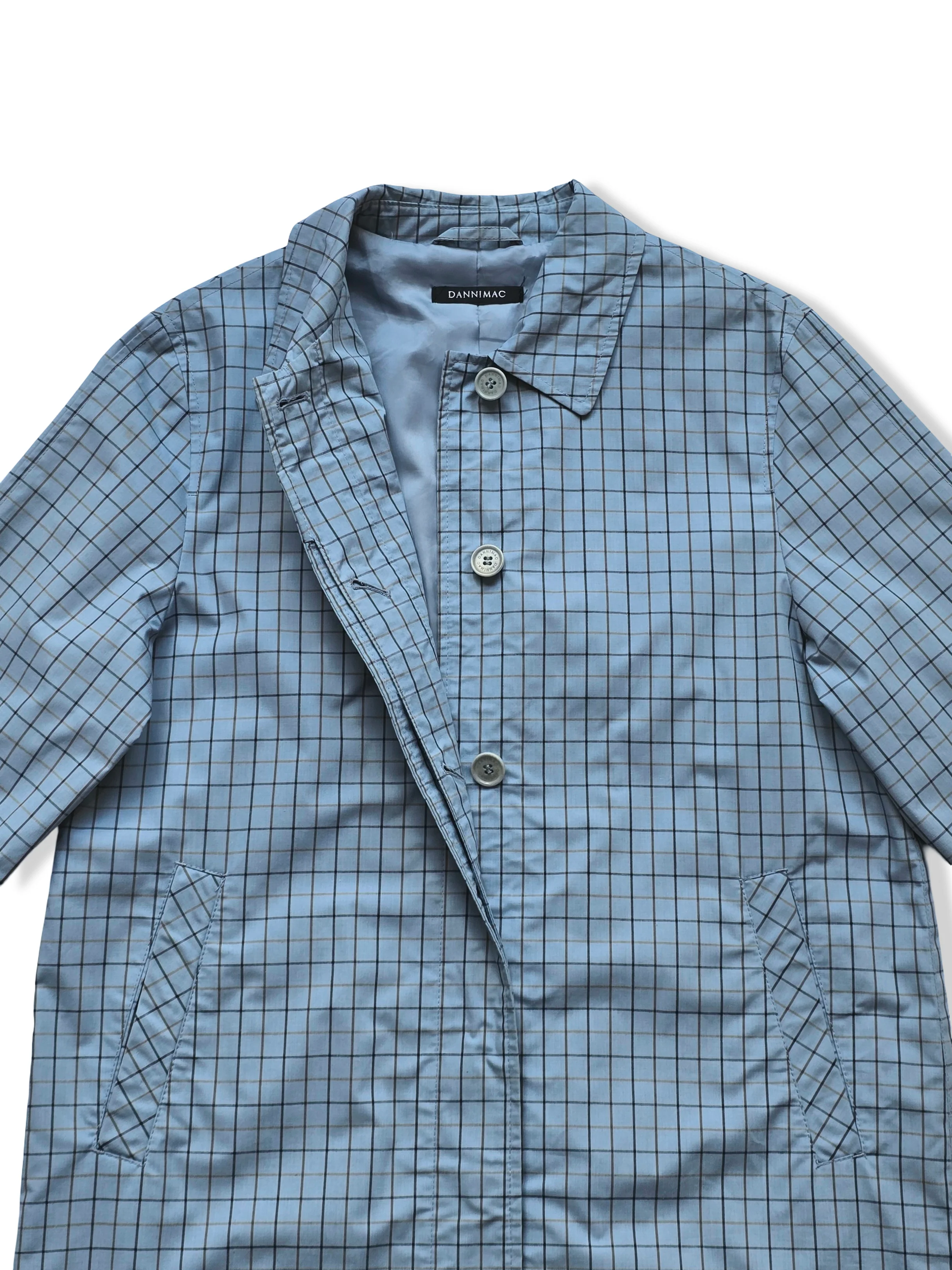 Vintage Dannimac Blue Checked Raincoat - S - Image 5