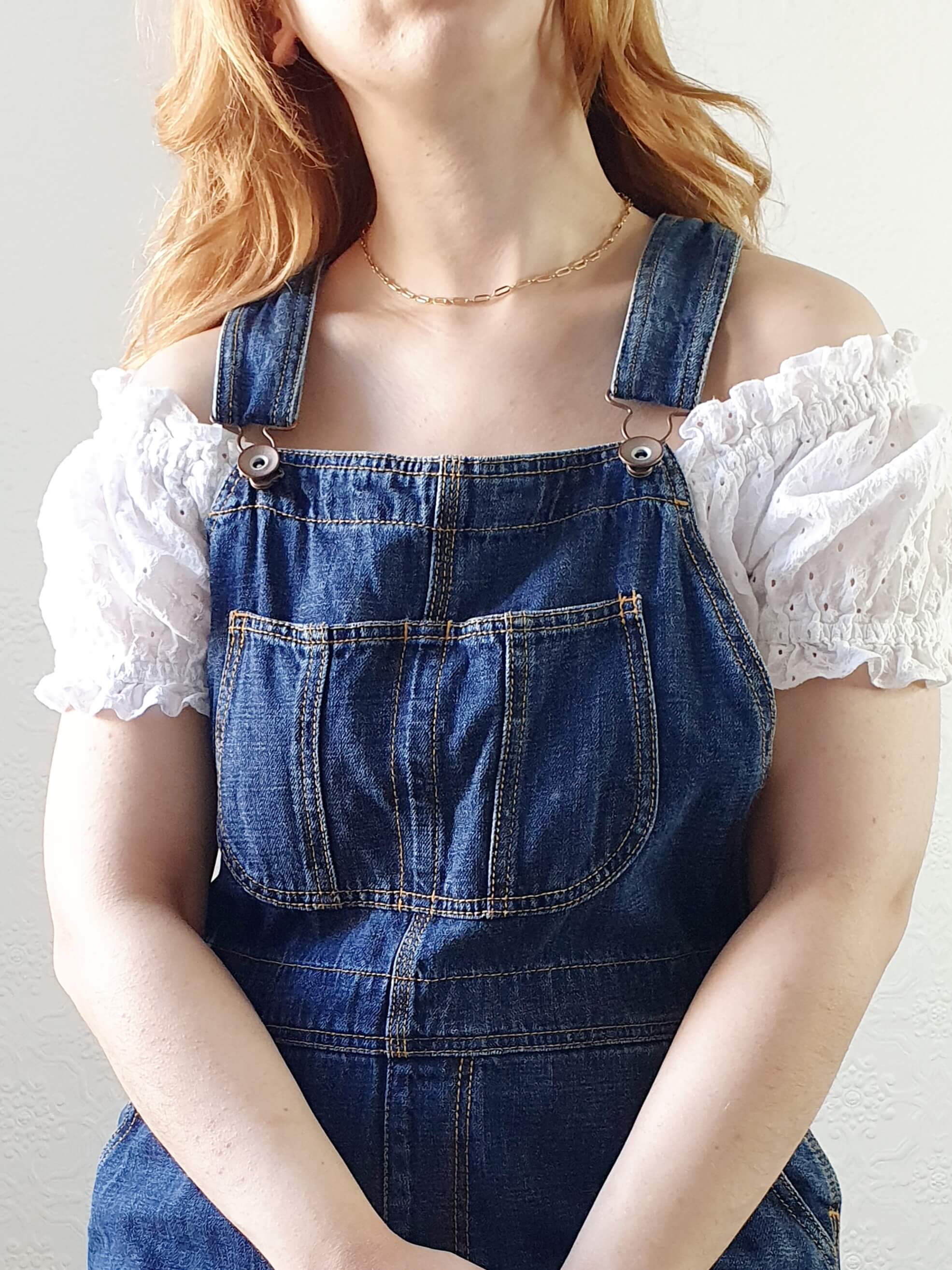 Vintage Dark Blue Denim Dungarees - M/L - Image 7