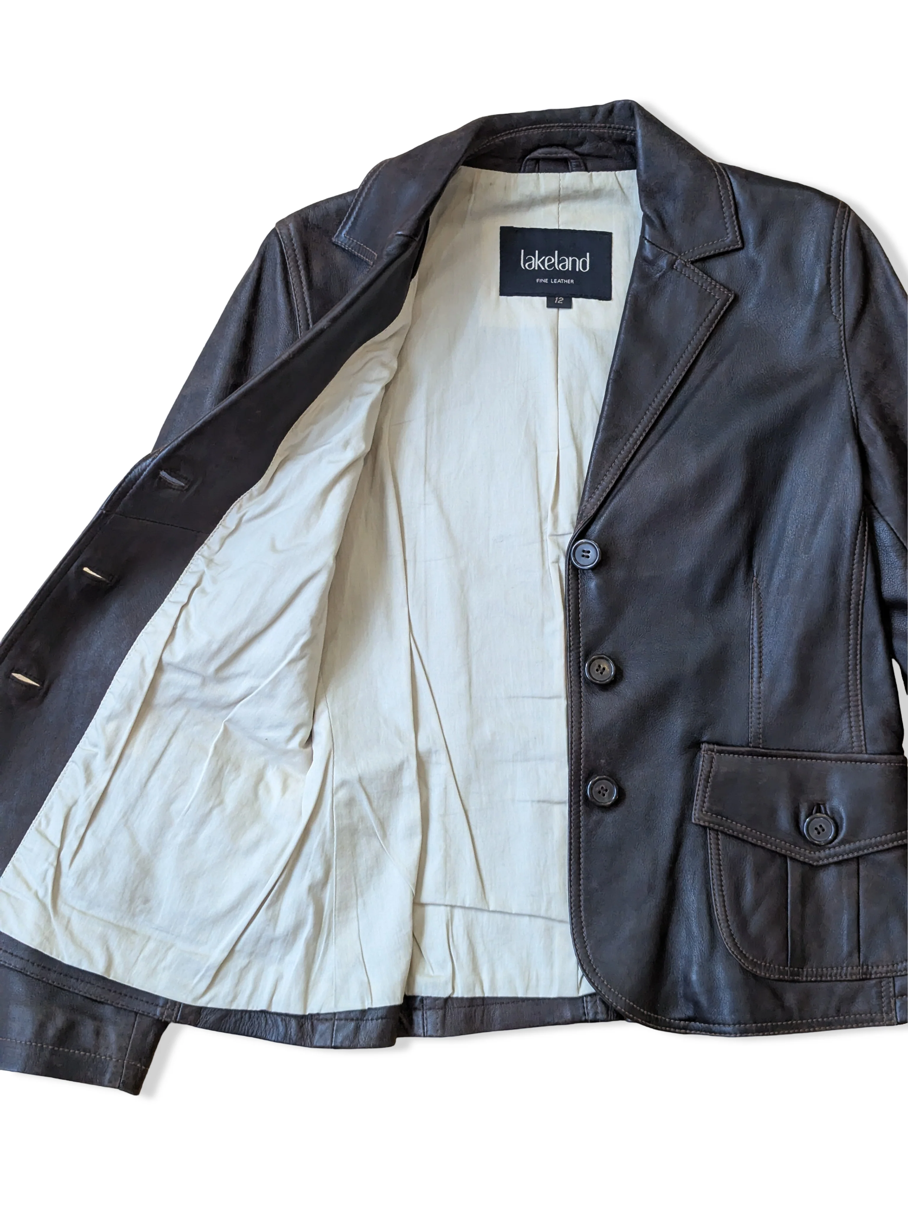 Vintage Dark Brown Lakeland Blazer Leather Jacket - XS/S - Image 4
