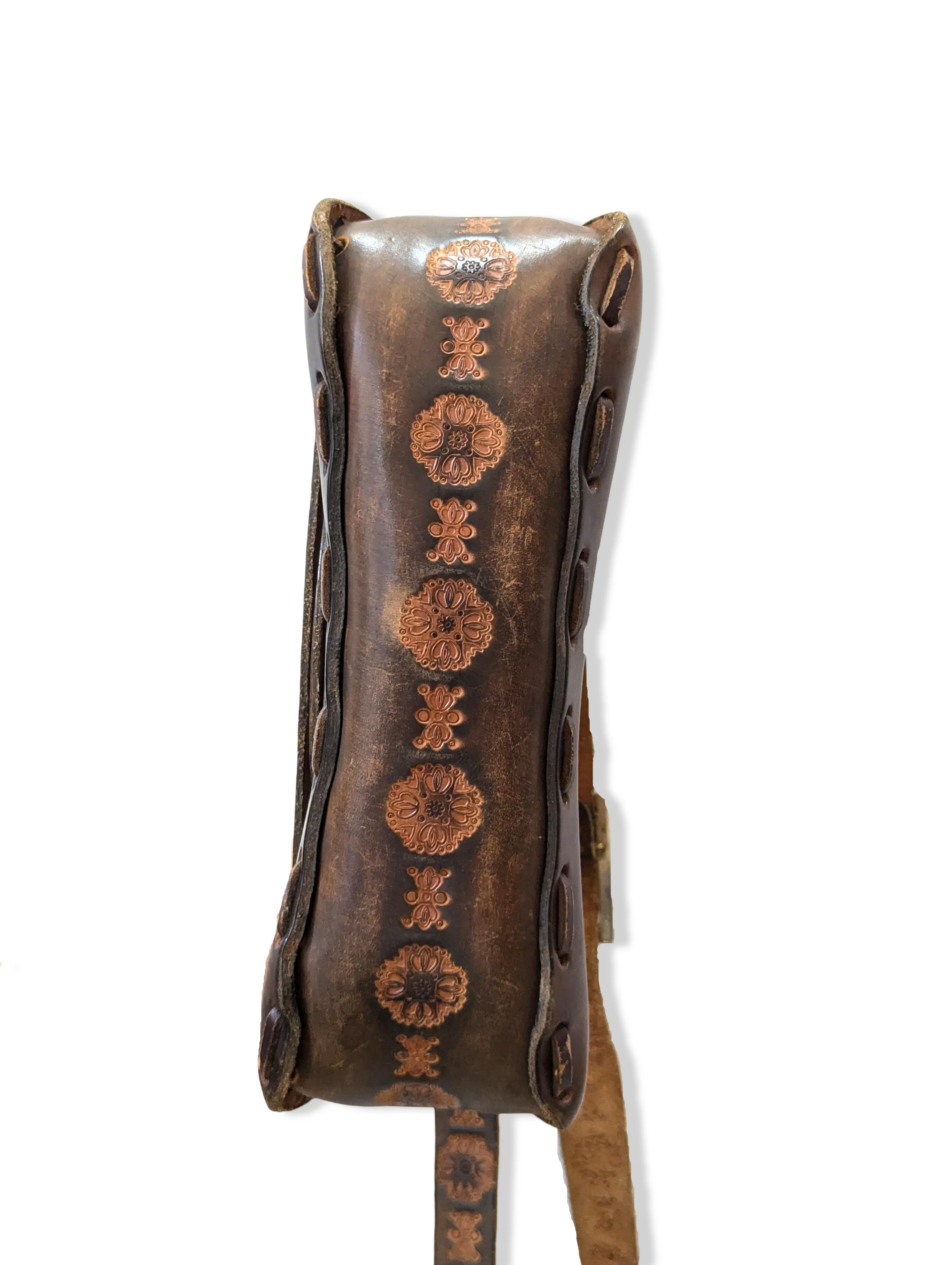 Vintage Dark Brown Leather Handbag - Image 7